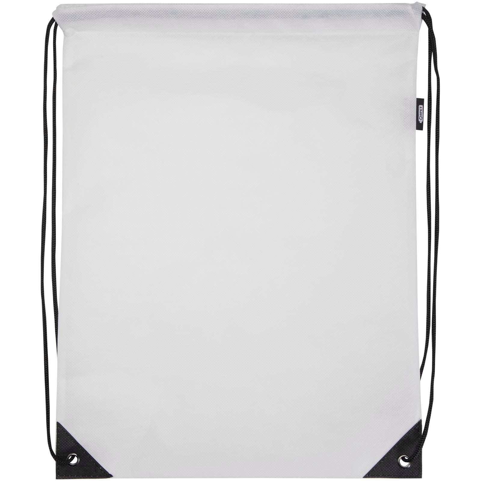 Evergreen GRS recycled non-woven drawstring bag 5L - Vit, front view