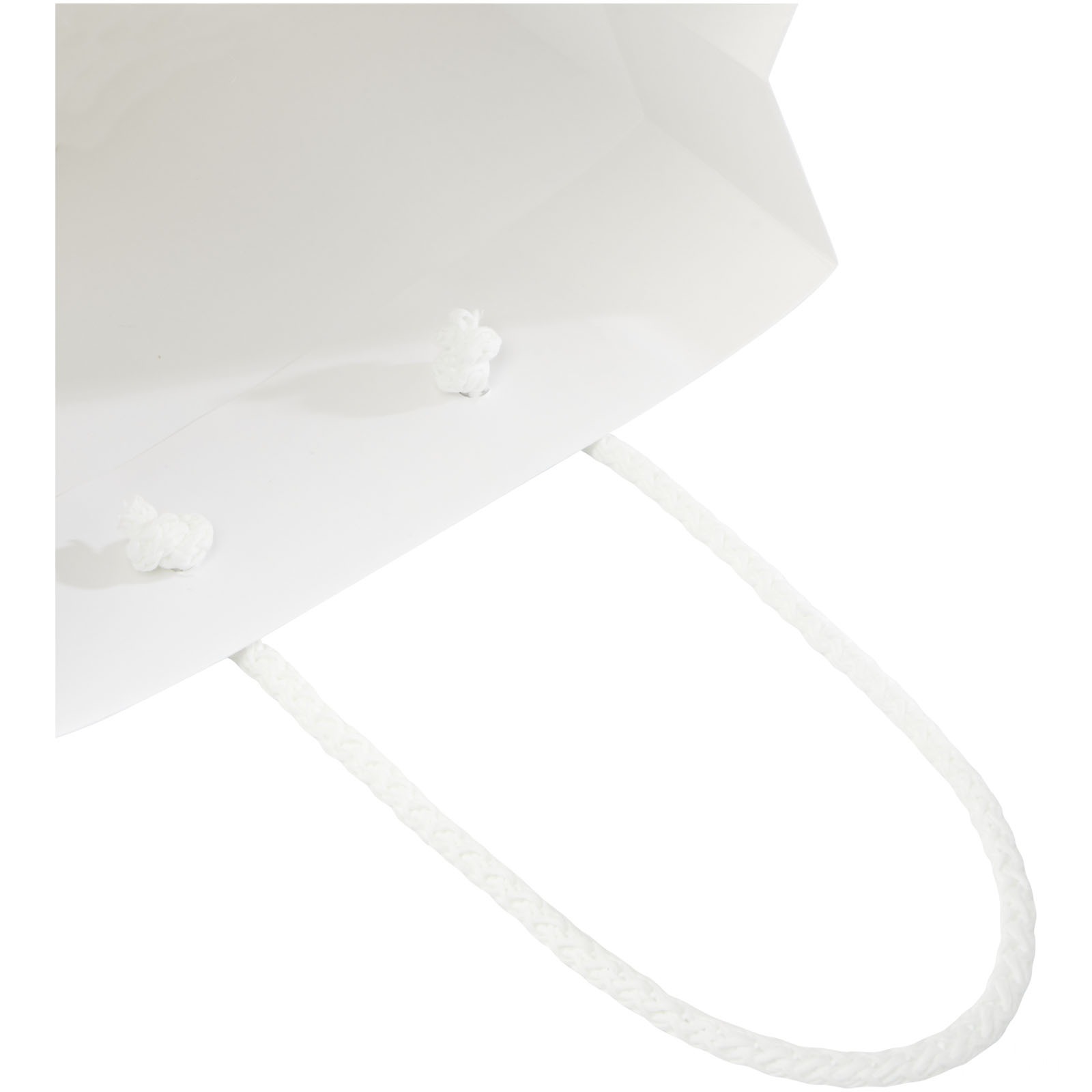 Håndlaget 170 g/m2 pose i integra-papir med plasthåndtak – 18 x 9 x 23 cm