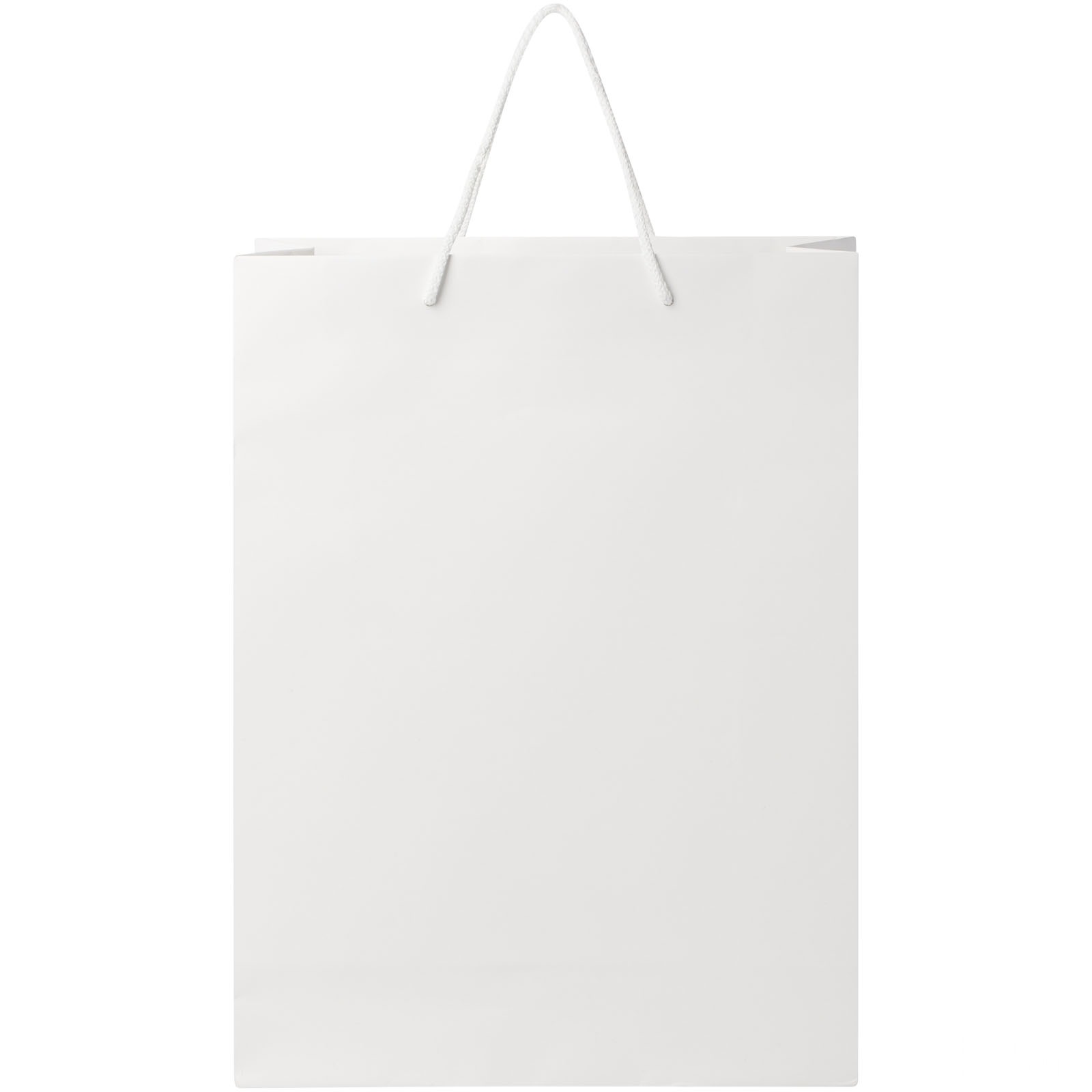 Håndlaget 170 g/m2 pose i integra-papir med plasthåndtak – 31 x 12 x 41 cm