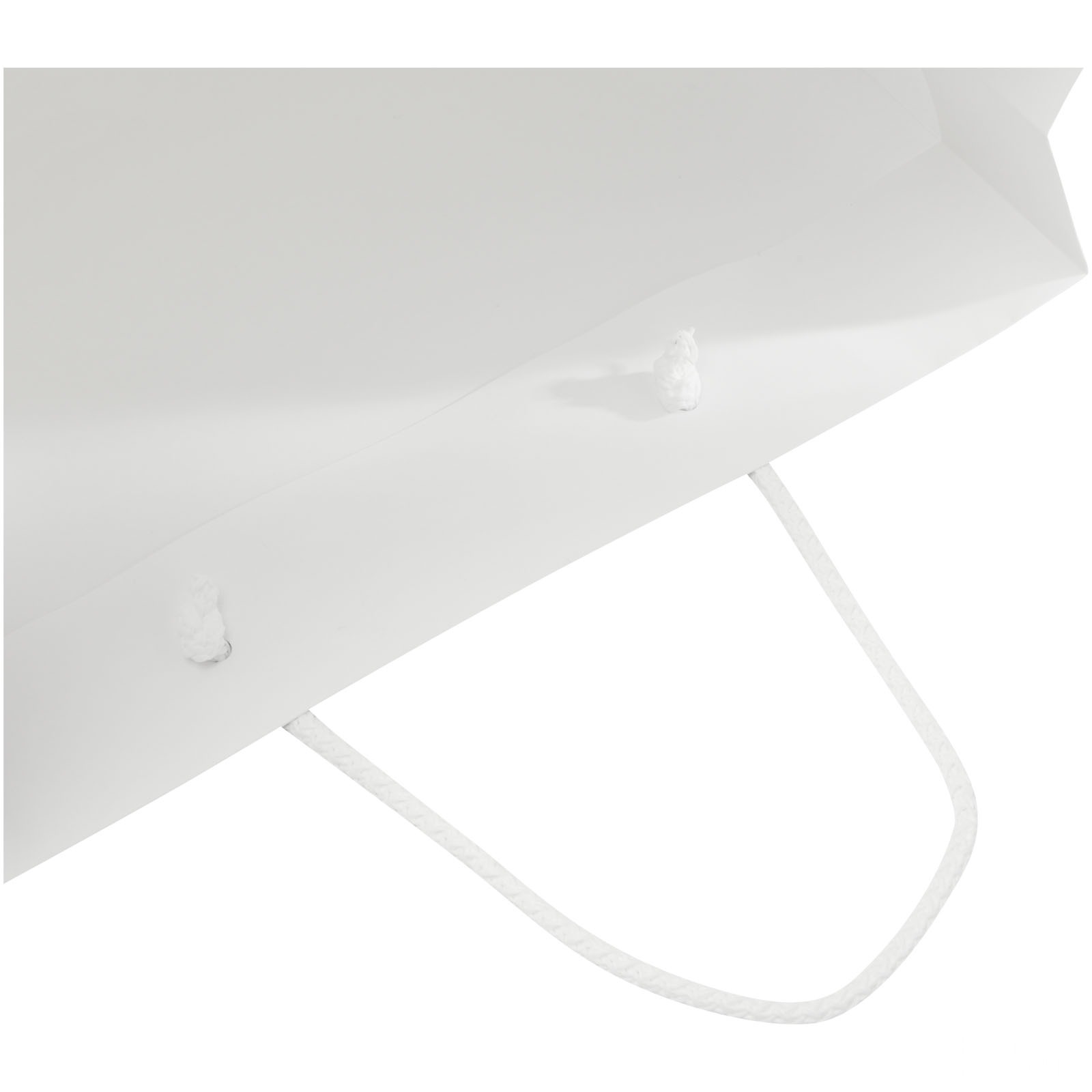 Håndlaget 170 g/m2 pose i integra-papir med plasthåndtak – 31 x 12 x 41 cm