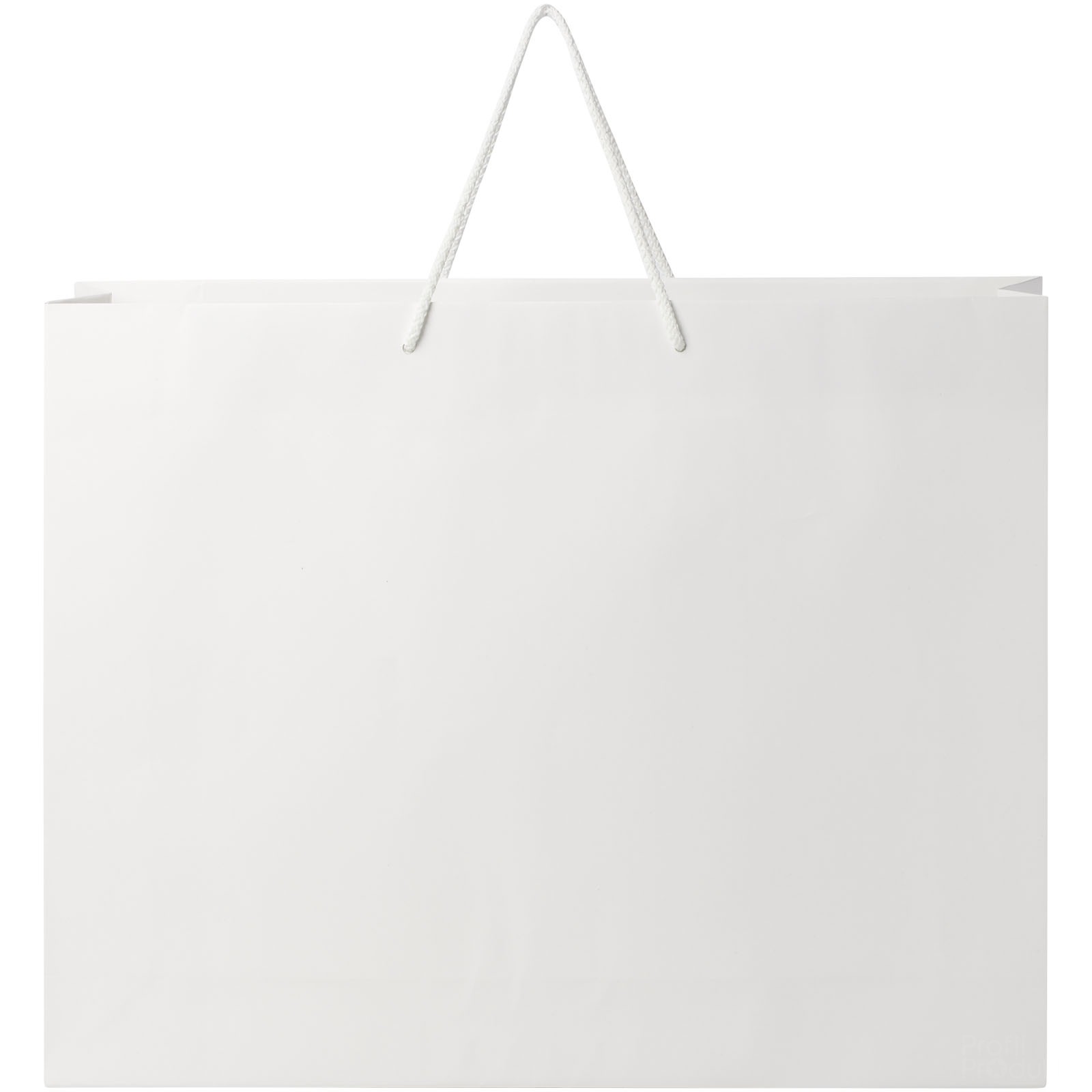 Håndlaget 170 g/m2 pose i integra-papir med plasthåndtak – 45 x 10 x 35 cm