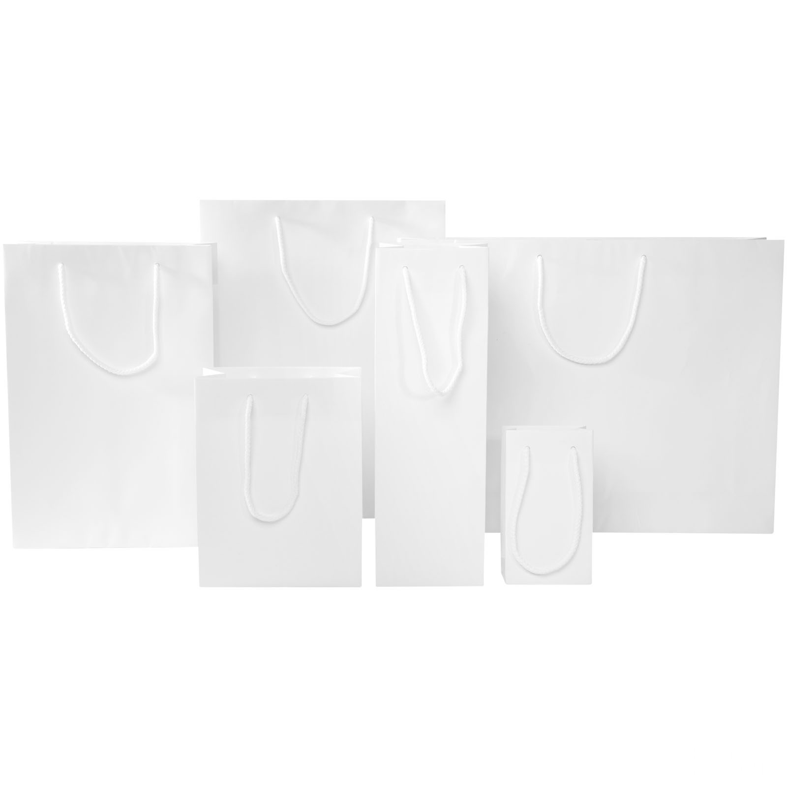 Håndlaget 170 g/m2 vinflaskepose av integra-papir med plasthåndtak – 12 x 9 x 37 cm