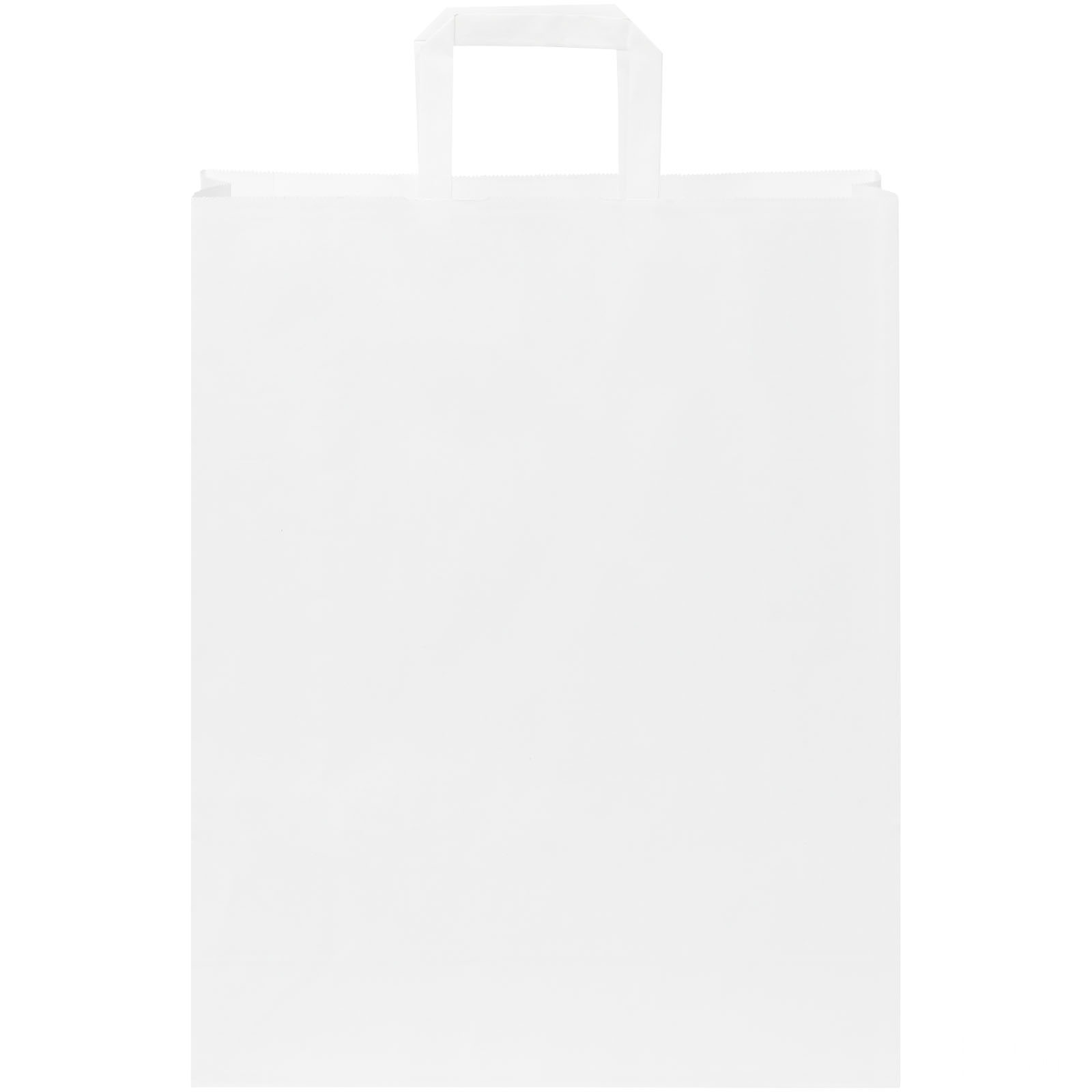 Kraftpapirpose 80-90 g/m2 med flate håndtak – 32 x 12 x 40 cm - Vit, forside