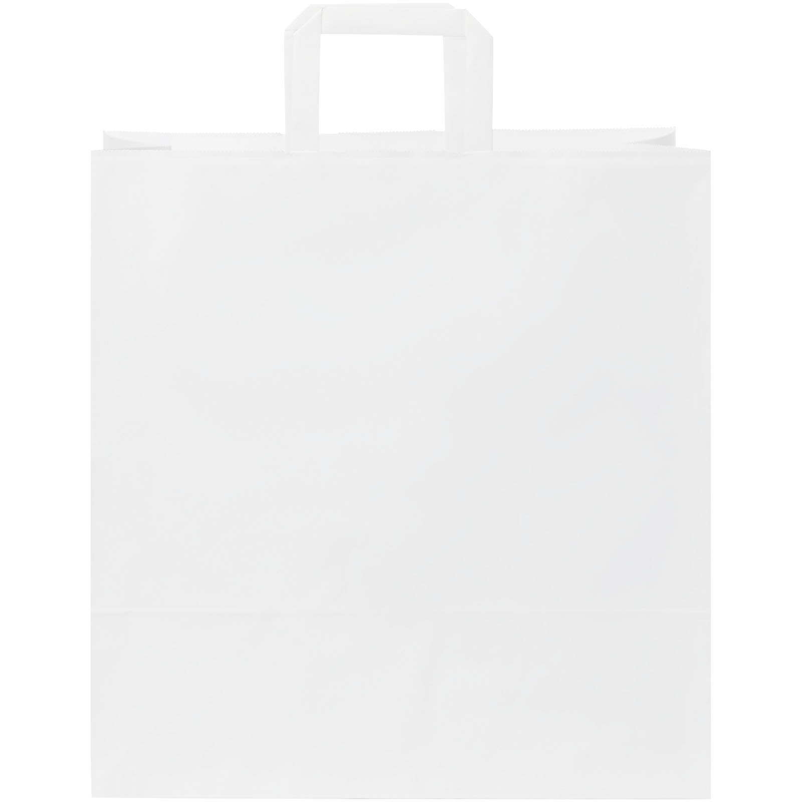 Kraftpapirpose 80-90 g/m2 med flate håndtak – 34 x 20 x 35 cm - Vit, forside