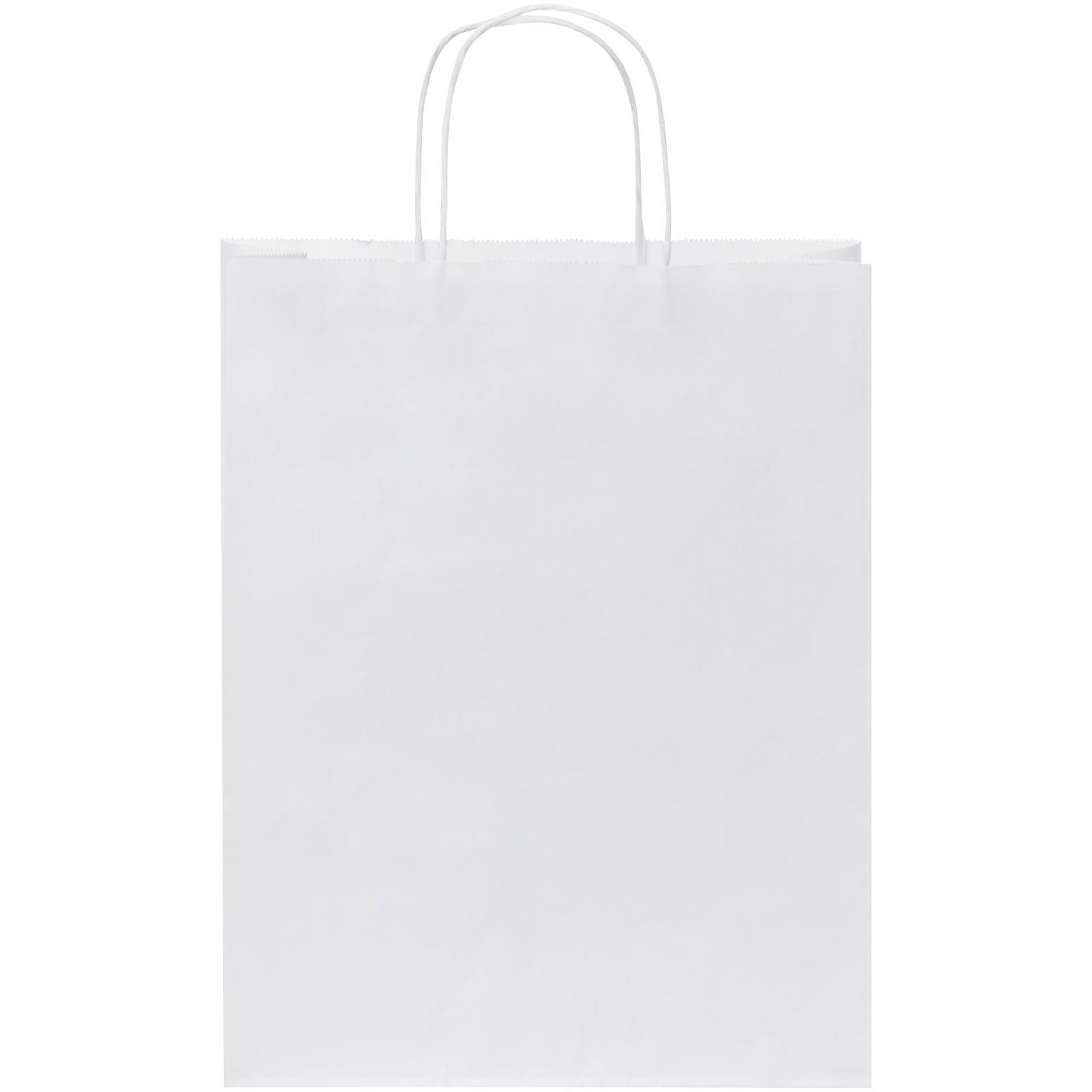 Kraftpapirpose 80 g/m2 med tvinnede håndtak – 25 x 11 x 32 cm - Vit, forside