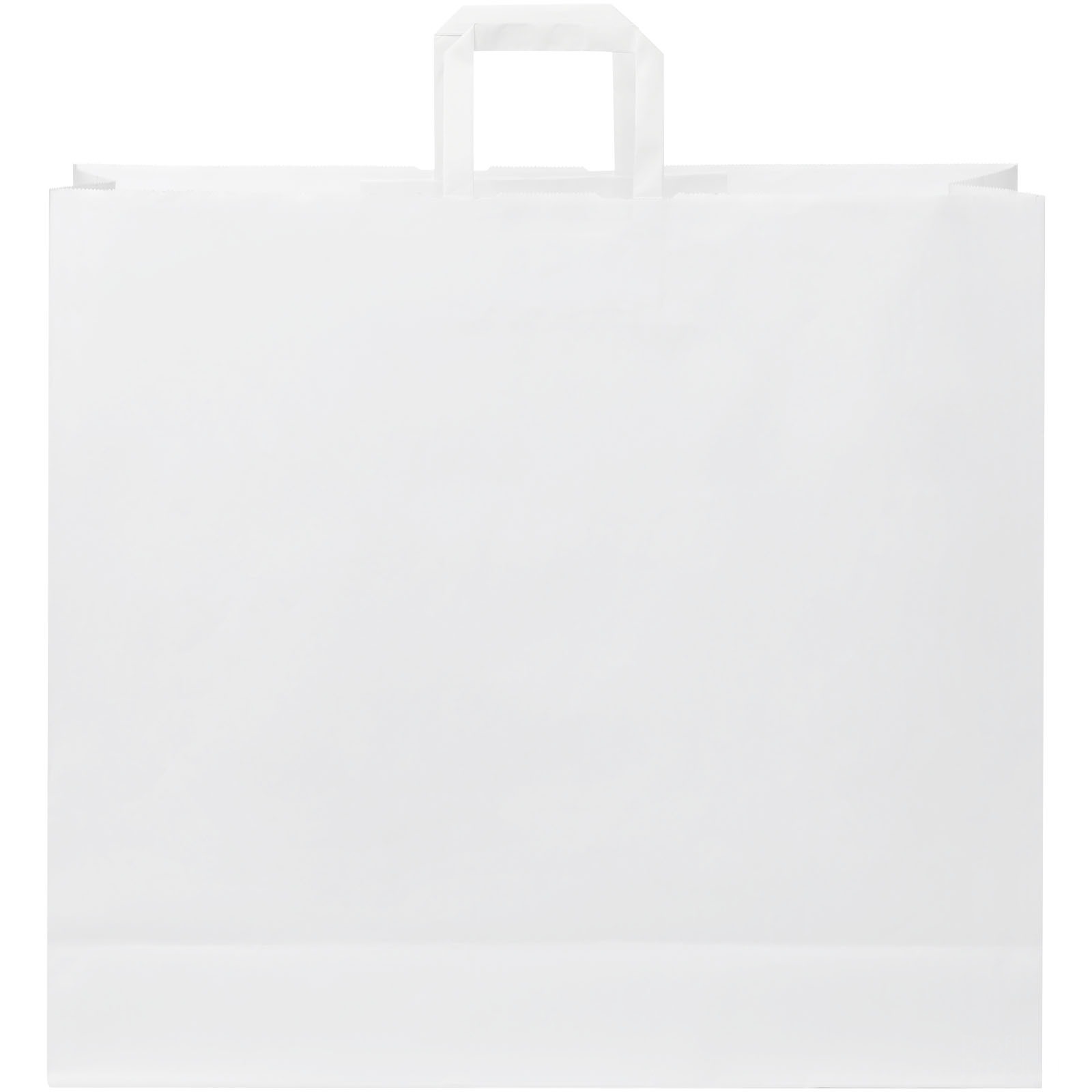 Kraftpapirpose 90-100 g/m2 med flate håndtak – 49,5 x 14 x 44 cm - Vit, forside