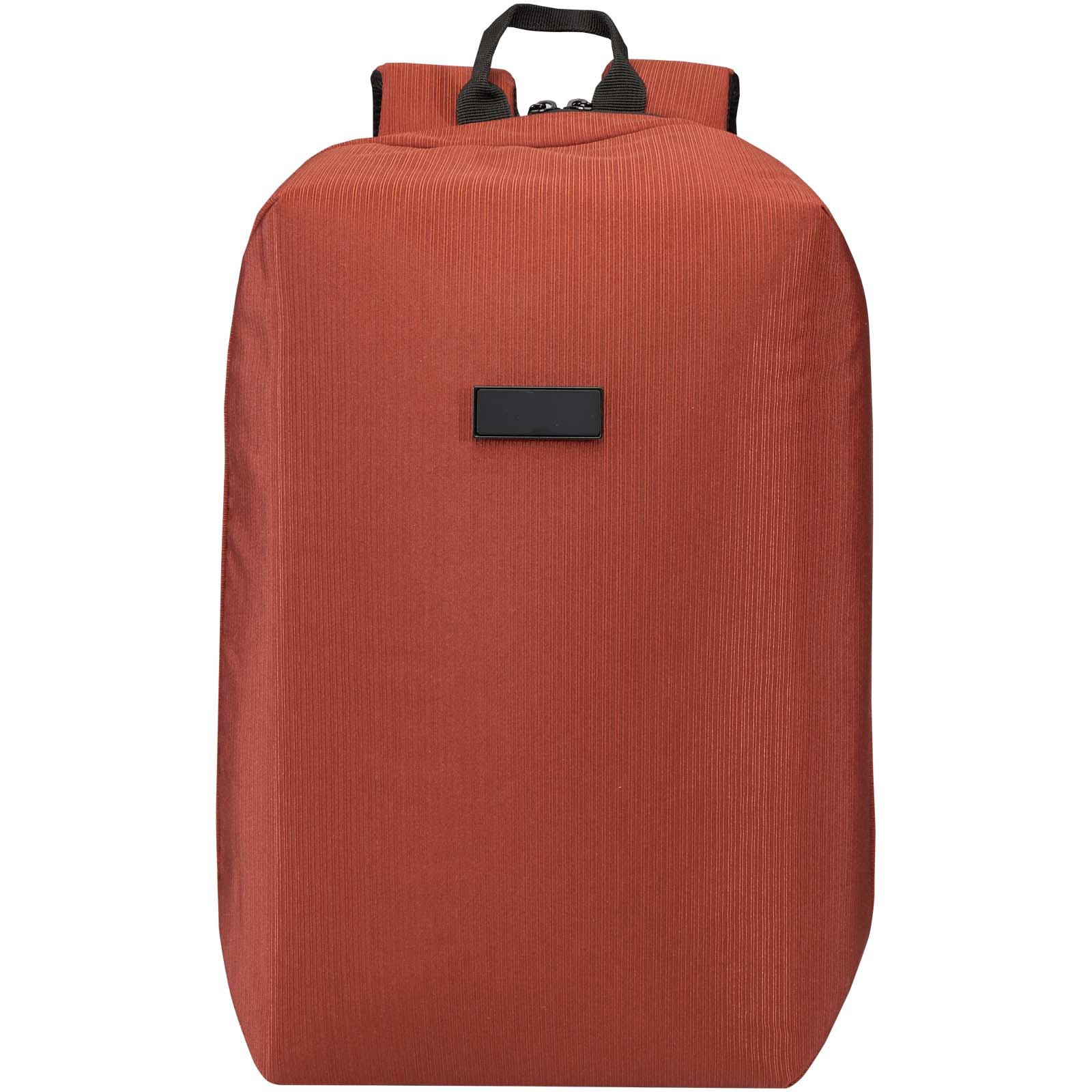 Luma tyverisikker 15-tommers laptopveske av gjenvunnet GRS-materiale, 10 l med trykk - Tegel, forside