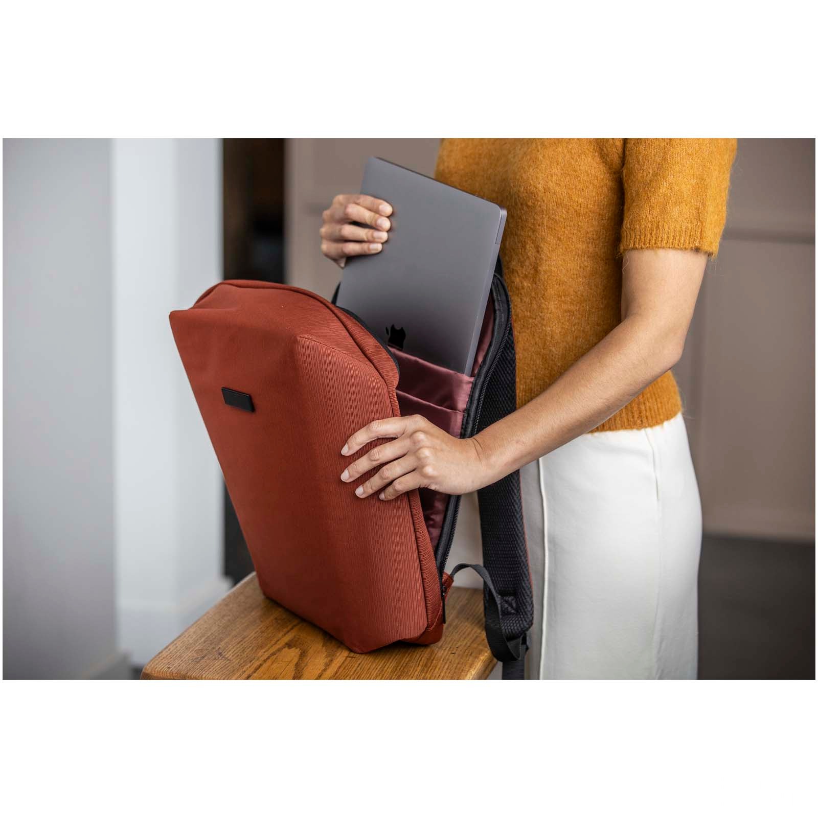 Luma tyverisikker 15-tommers laptopveske av gjenvunnet GRS-materiale, 10 l med trykk
