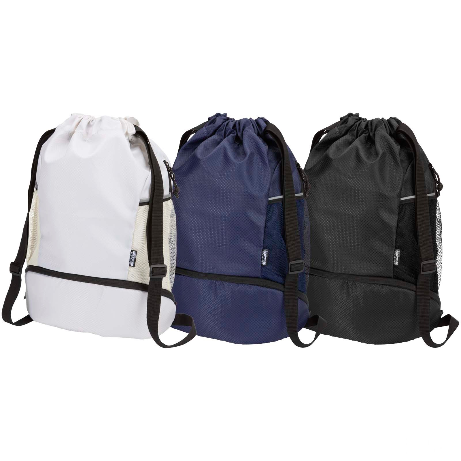 Nomad sportsbag med snøring og bunnrom av GRS-resirkulert materiale 18 l
