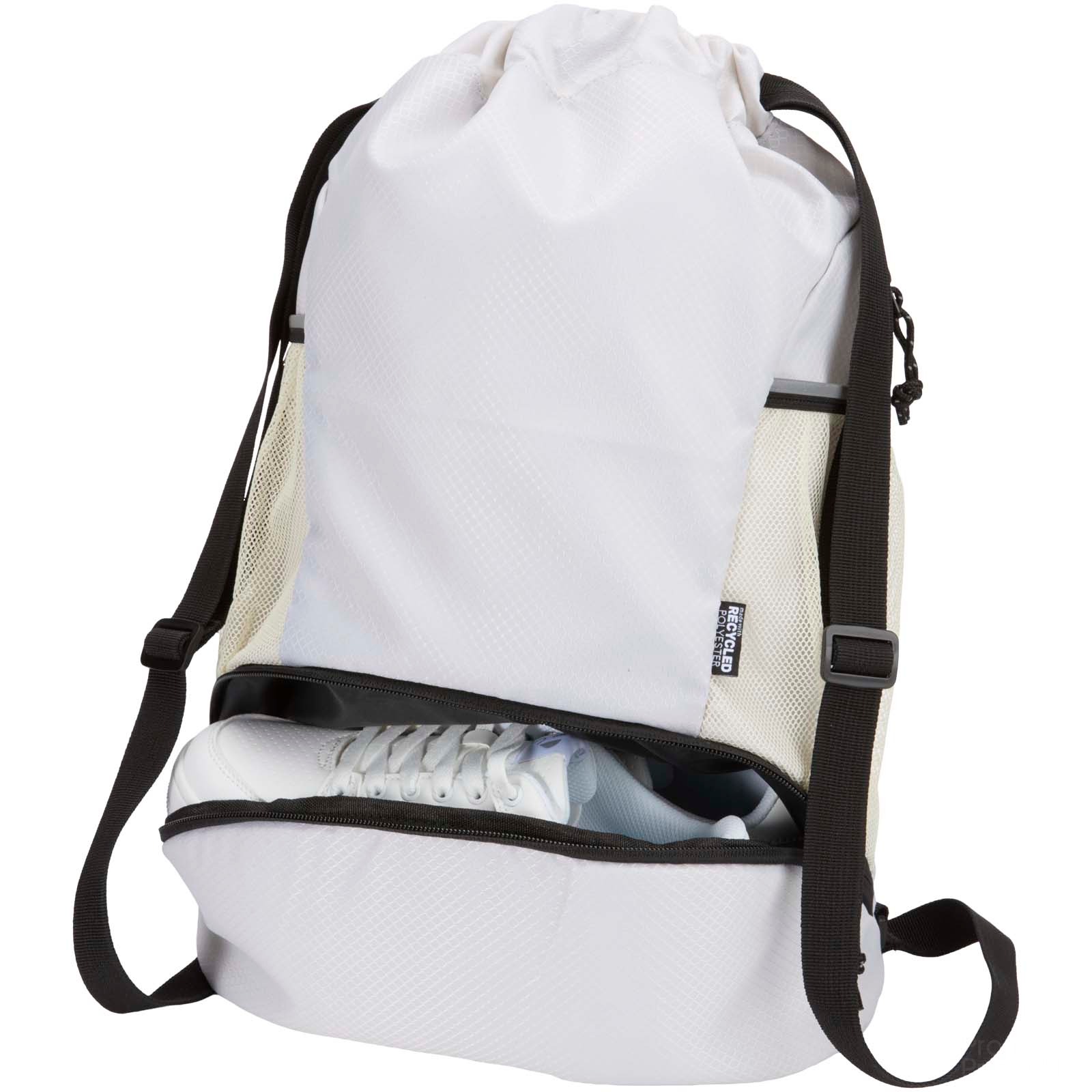 Nomad sportsbag med snøring og bunnrom av GRS-resirkulert materiale 18 l
