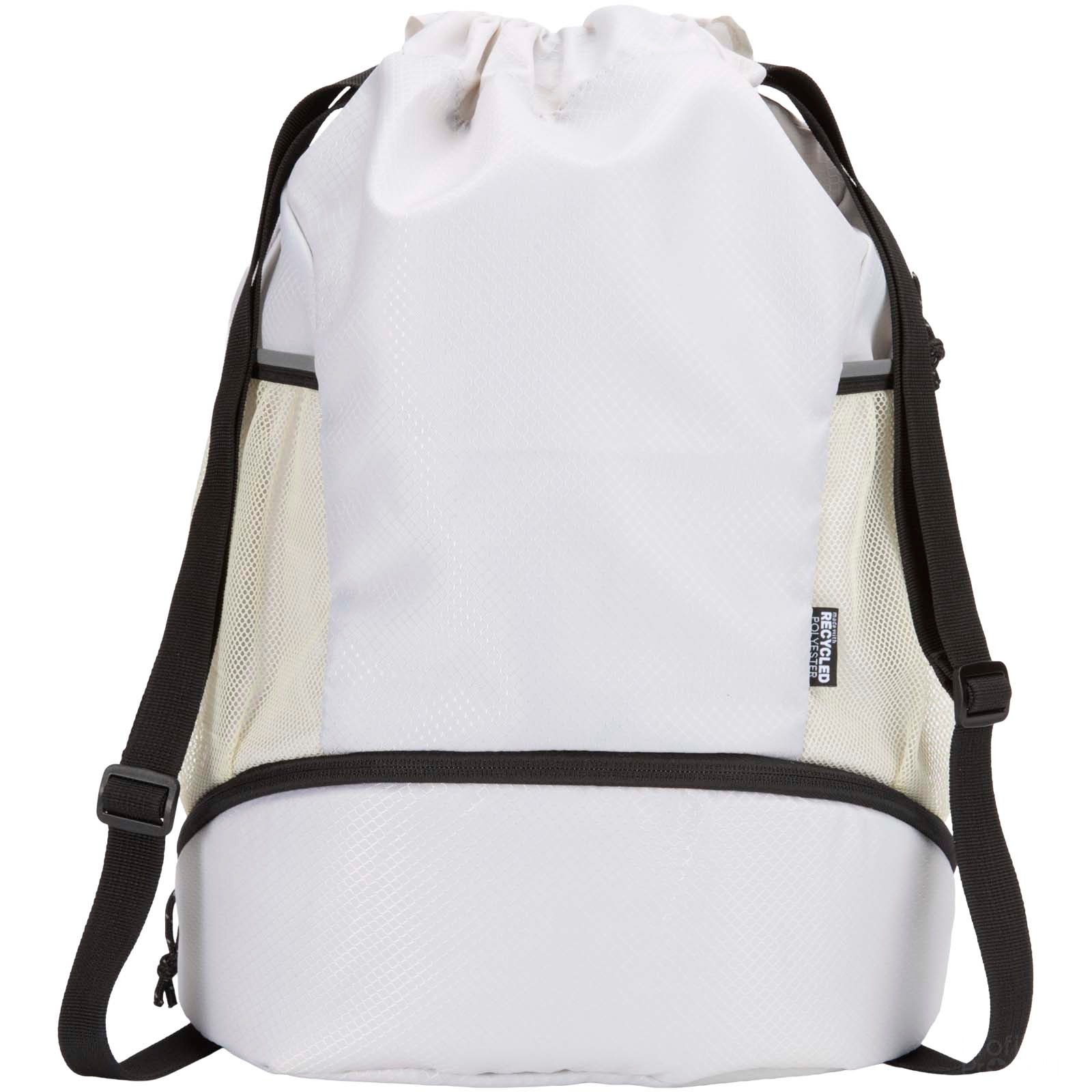 Nomad sportsbag med snøring og bunnrom av GRS-resirkulert materiale 18 l
- Sandsten, forside