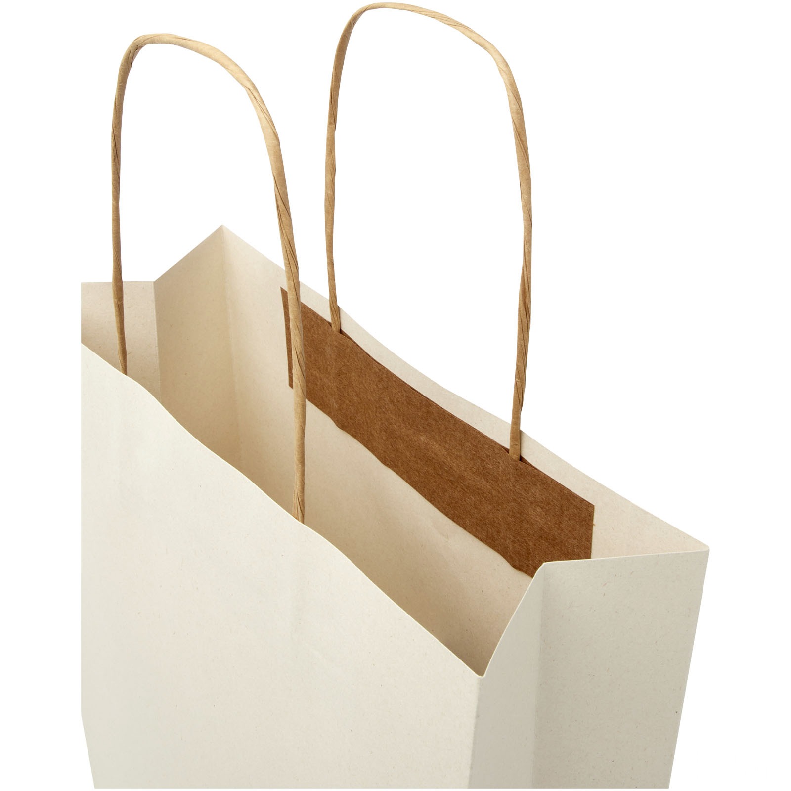 Papirpose 150 g/m2 av landbruksavfall med tvinnede håndtak – 24 x 9 x 32 cm