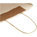 Papirpose 150 g/m2 av landbruksavfall med tvinnede håndtak – 24 x 9 x 24 cm - bilde 3