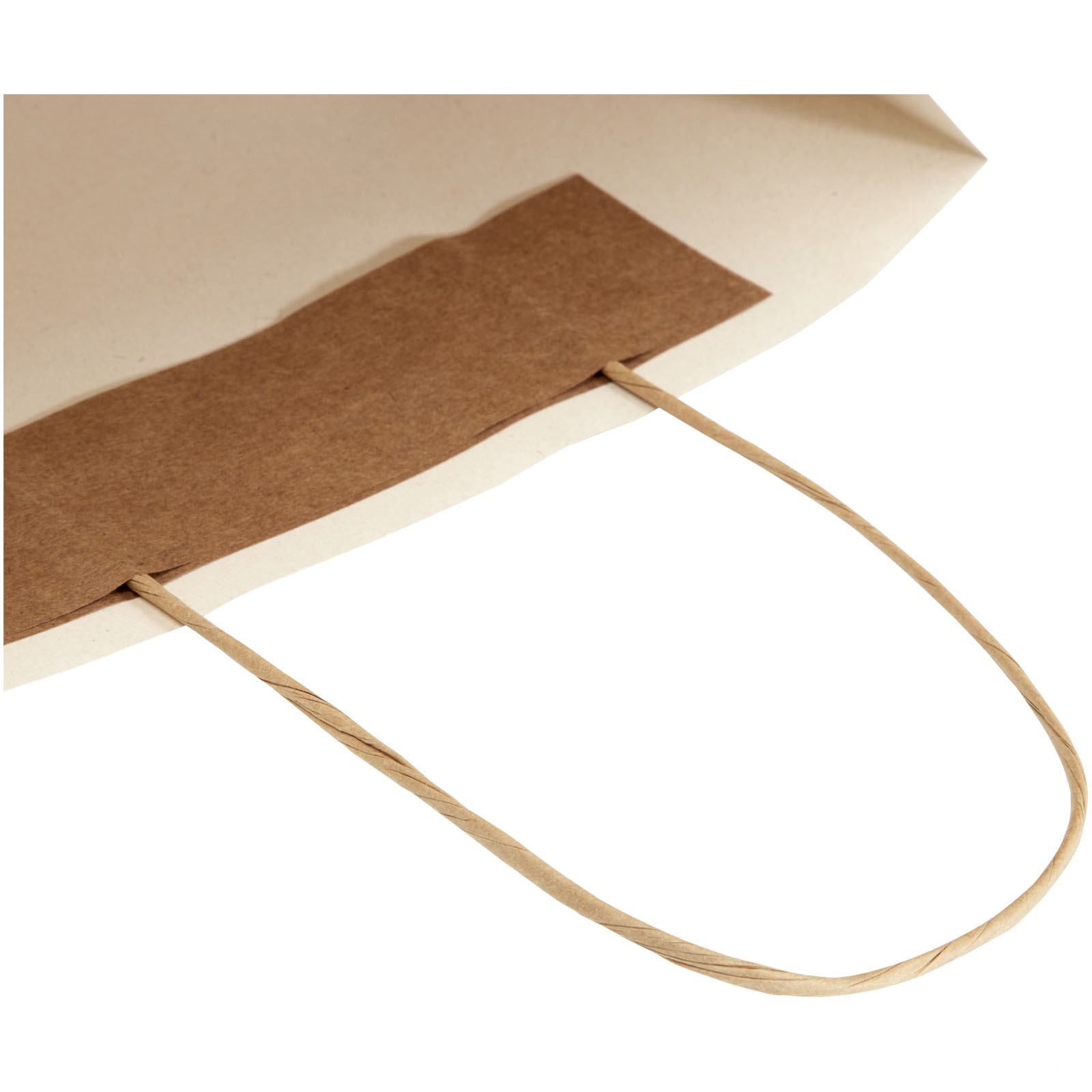 Papirpose 150 g/m2 av landbruksavfall med tvinnede håndtak – 24 x 9 x 24 cm
