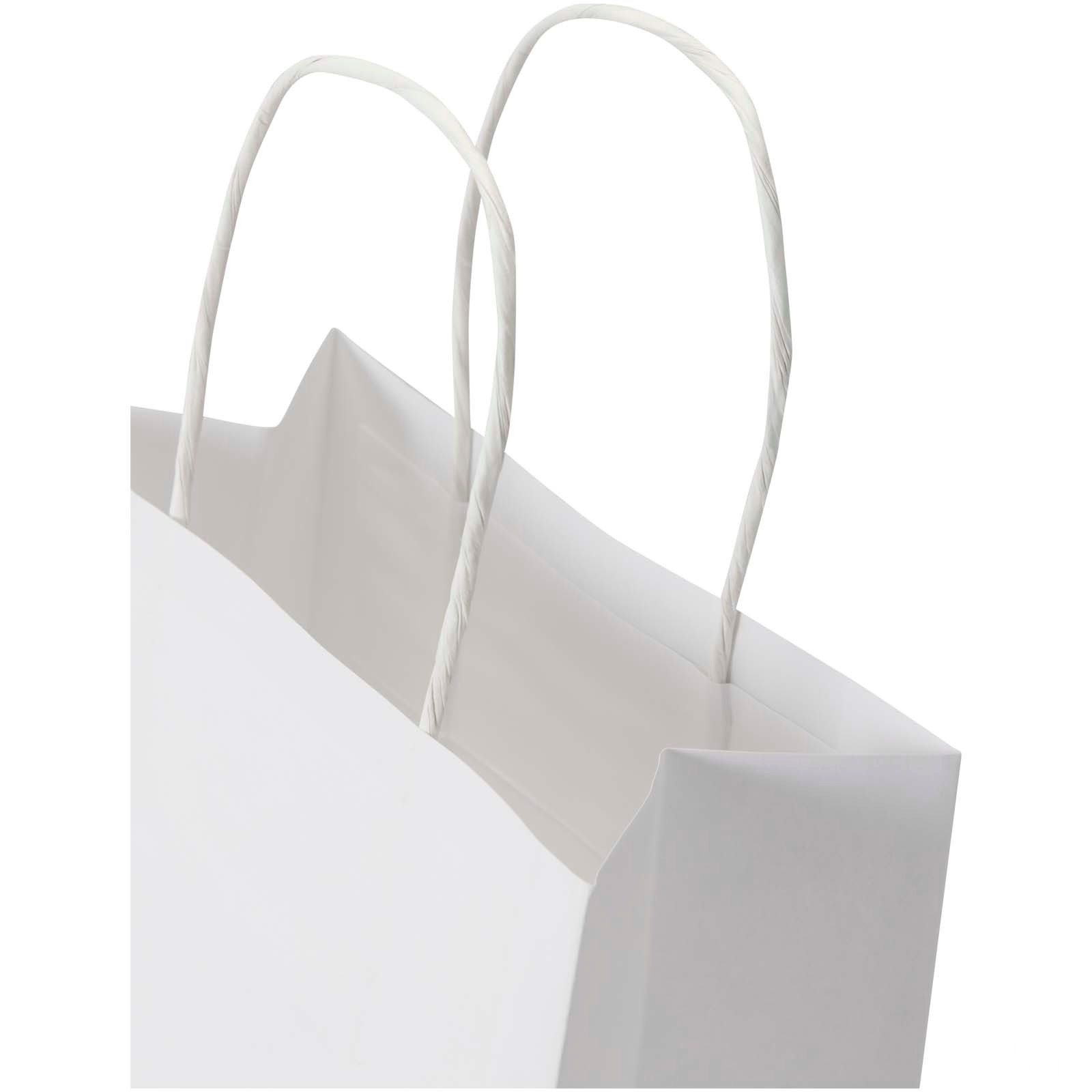 Papperspåse i kraftpapper 120 g/m² med tvinnade handtag – 18 x 9 x 23 cm