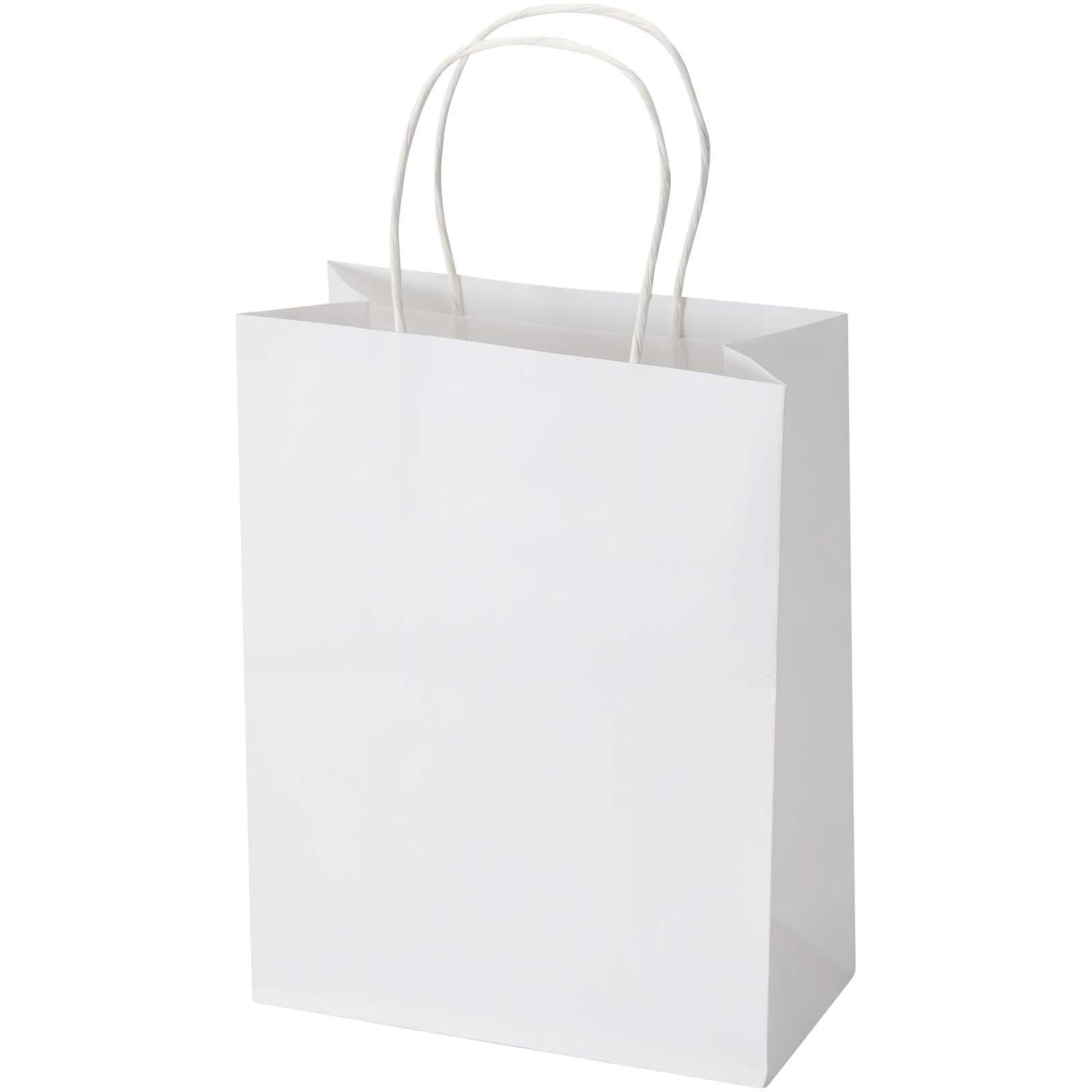Papperspåse i kraftpapper 120 g/m² med tvinnade handtag – 18 x 9 x 23 cm