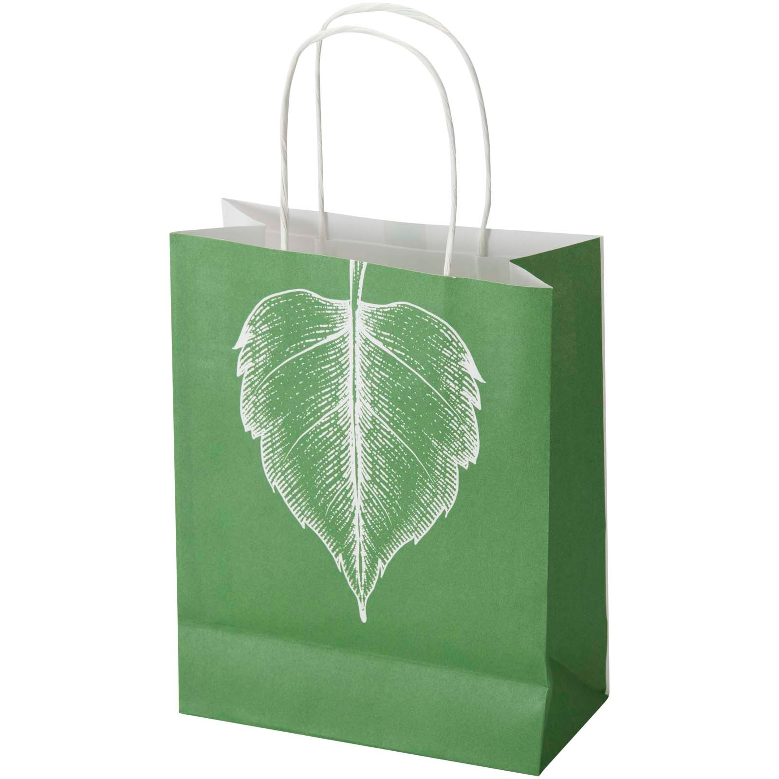 Papperspåse i kraftpapper 120 g/m² med tvinnade handtag – 18 x 9 x 23 cm