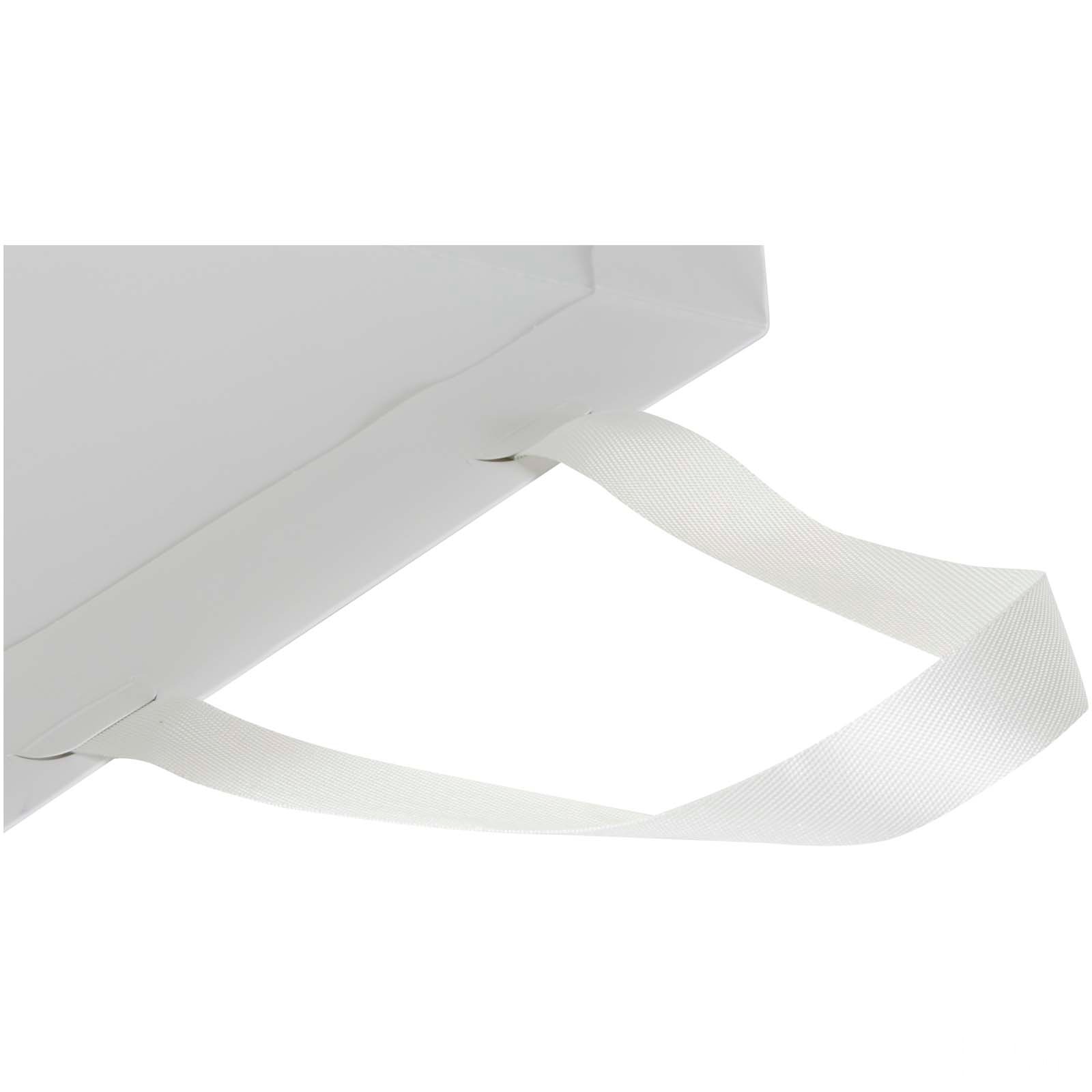 Smartfold 230 g/m² papirpose med satinhåndtak og glanset laminering – 31 x 12 x 39 cm
