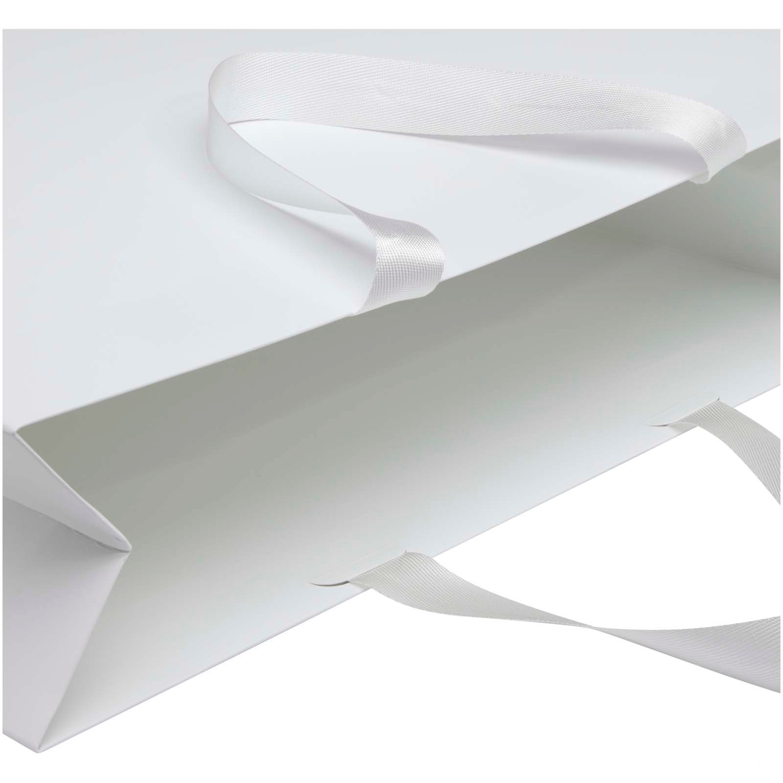 Smartfold 230 g/m² papirpose med satinhåndtak og glanset laminering – 42 x 12 x 35 cm