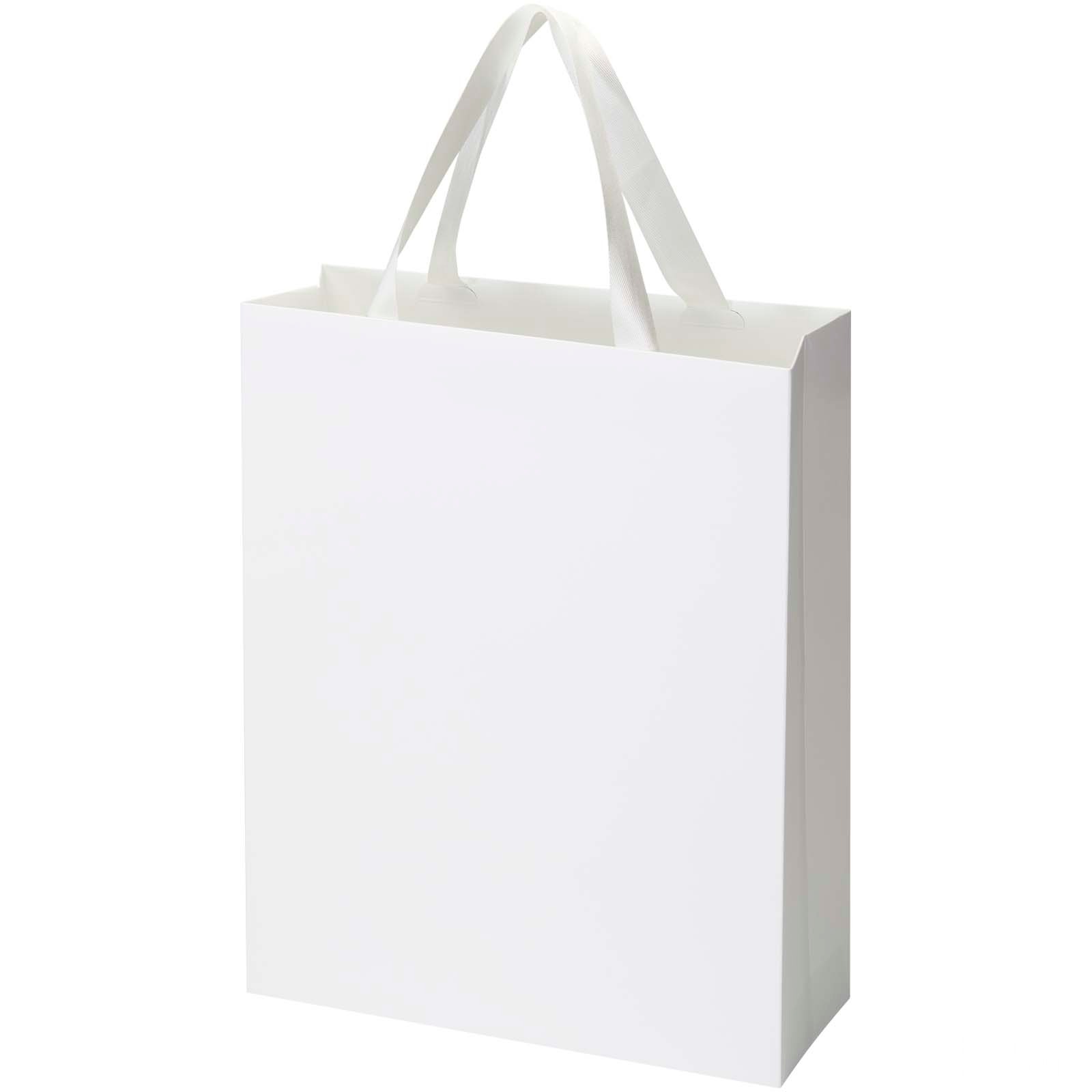 Smartfold 230 g/m² papirpose med satinhåndtak og glanset laminering – 31 x 12 x 39 cm