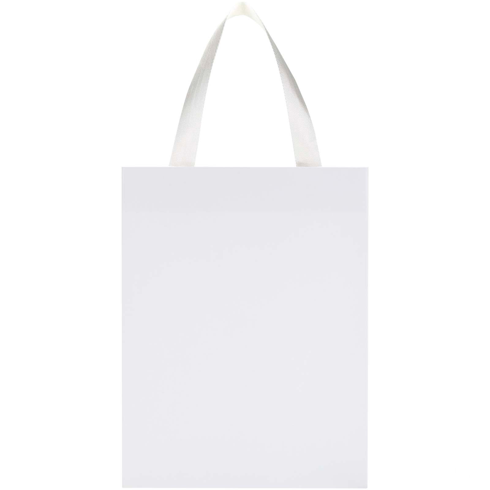 Smartfold 230 g/m² papirpose med satinhåndtak og glanset laminering – 24 x 10 x 32 cm