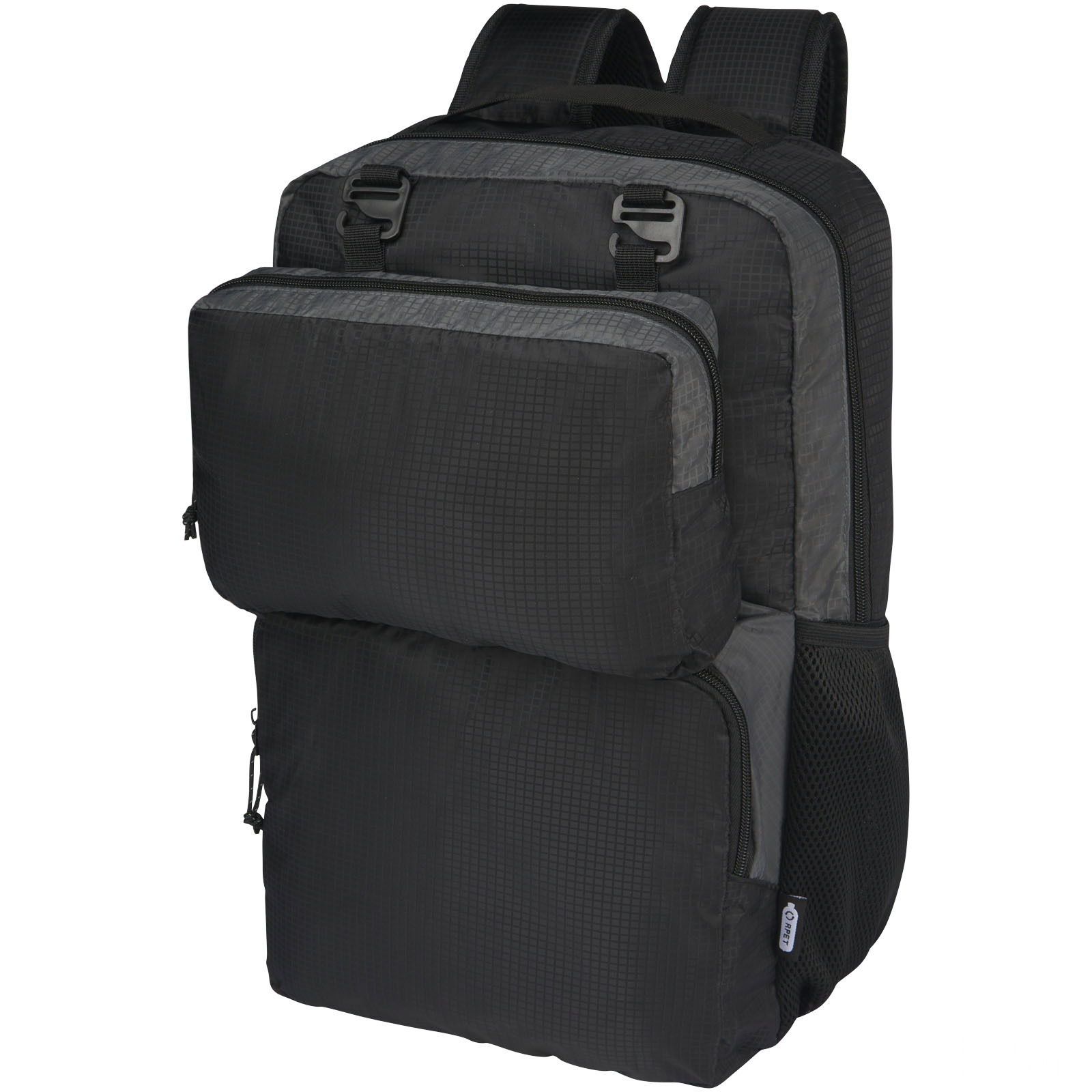 Trailhead lett 15" laptopryggsekk i GRS-resirkulert materiale med trykk