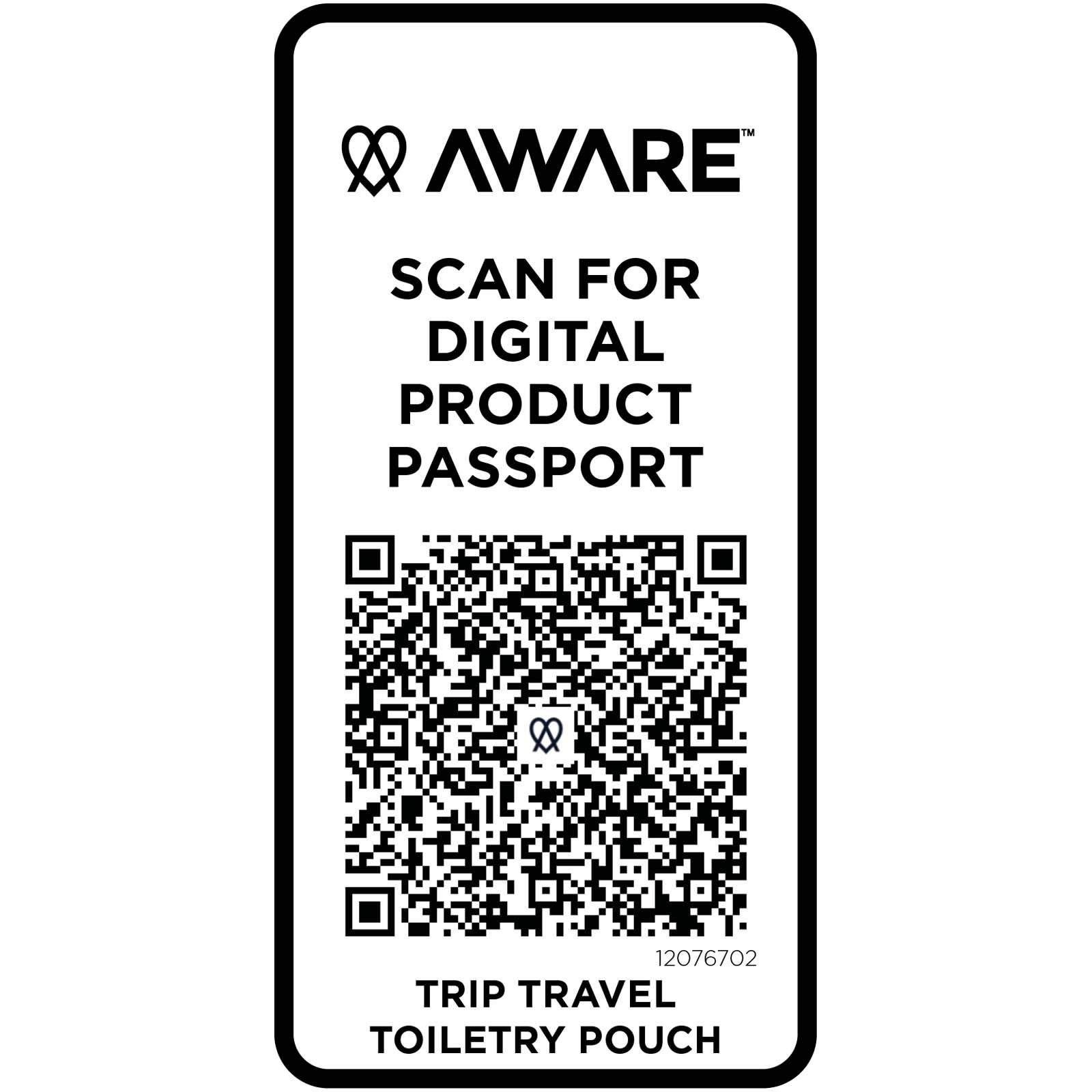 Trip Aware™ necessär av återvunnet material på 2 l