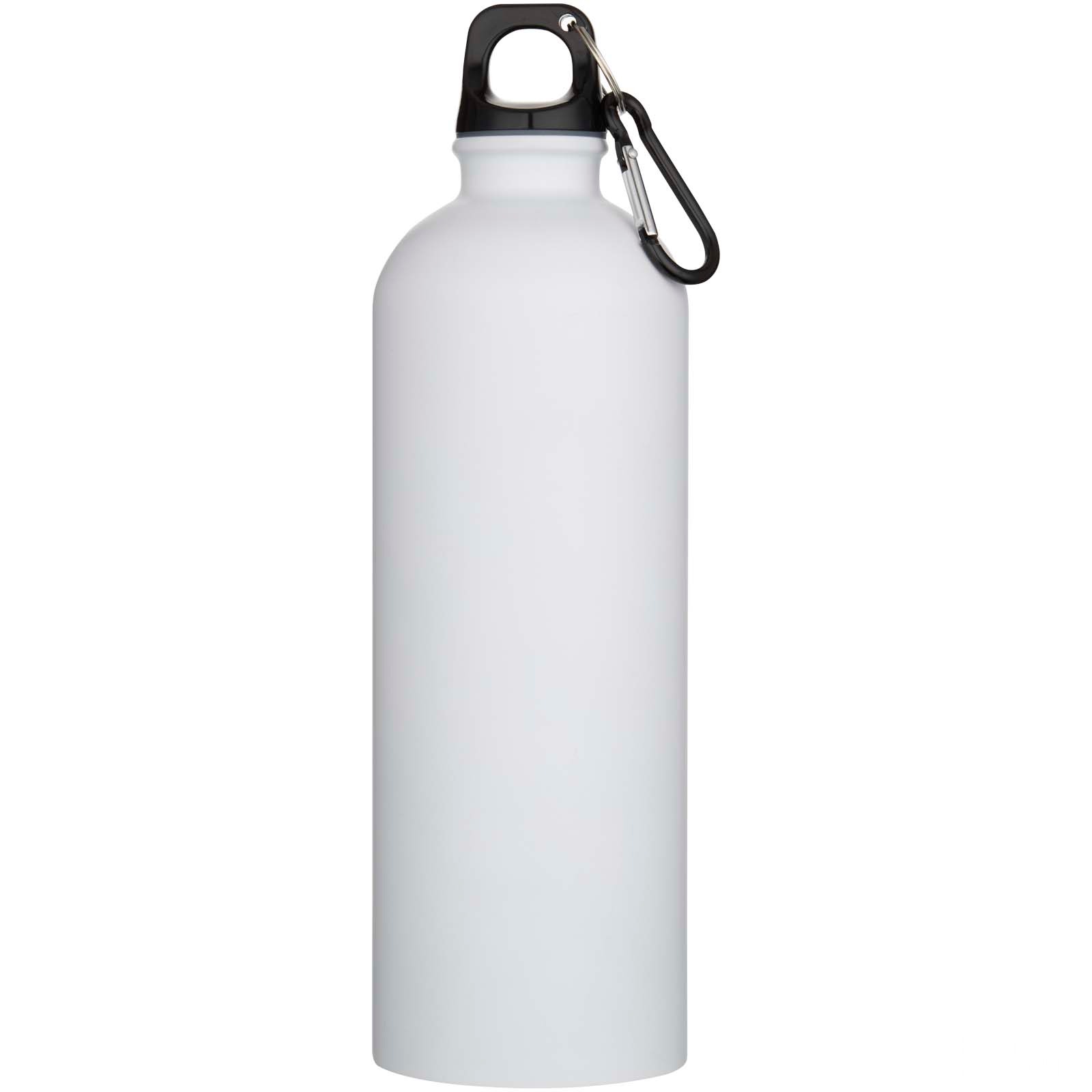 Oregon 750 ml Recycled RCS Stainless Steel Water Bottle with Carabiner - White, front view