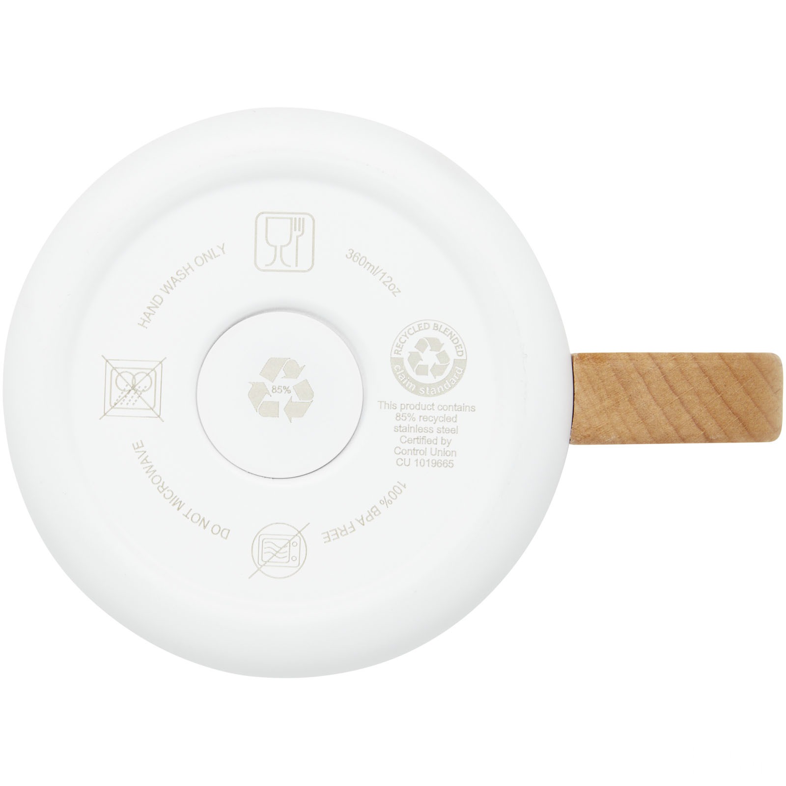 Bjorn 360 ml RCS-certifierad mugg i återvunnet rostfritt stål med kopparvakuumisolering