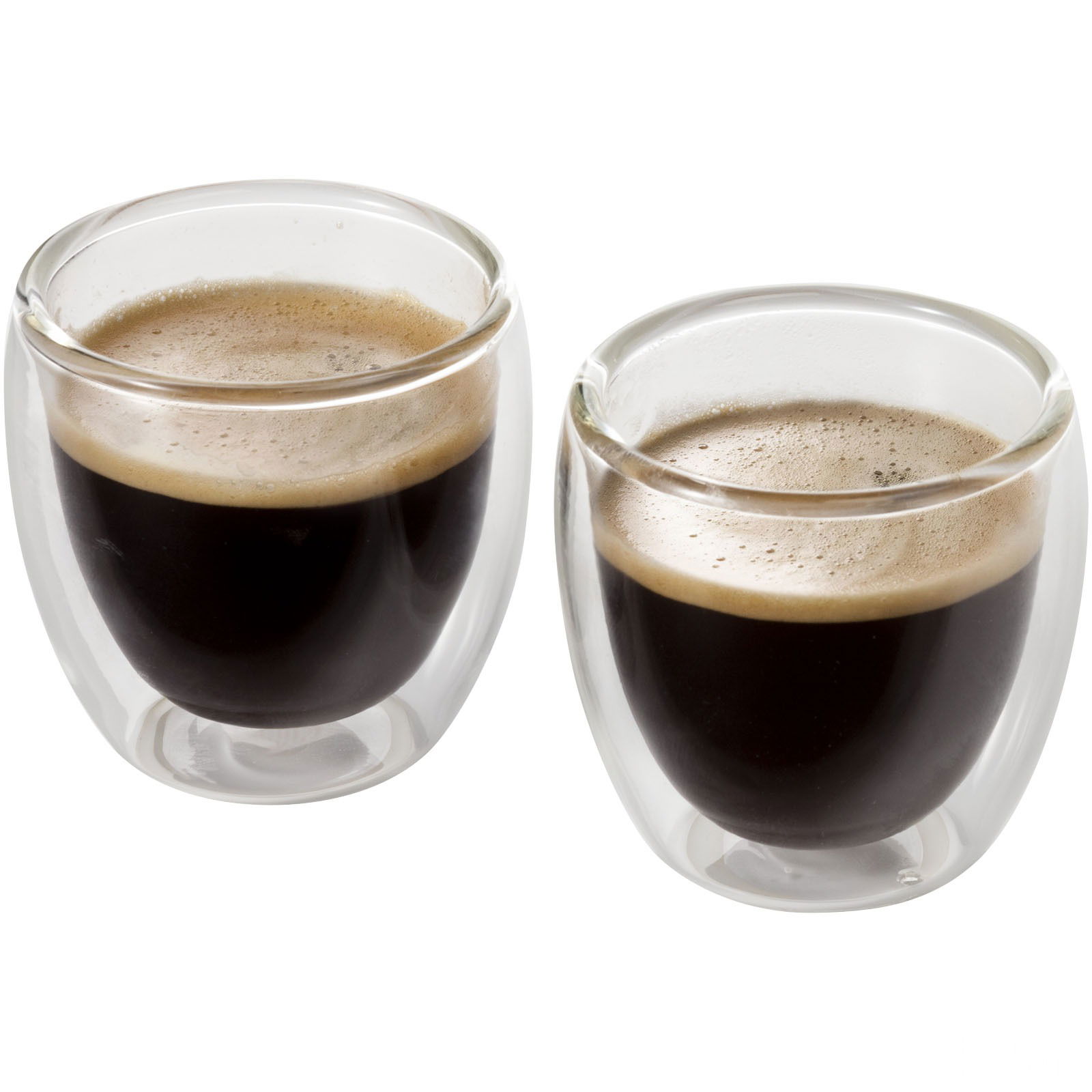 Boda 2-delers espressosett i glass med logo