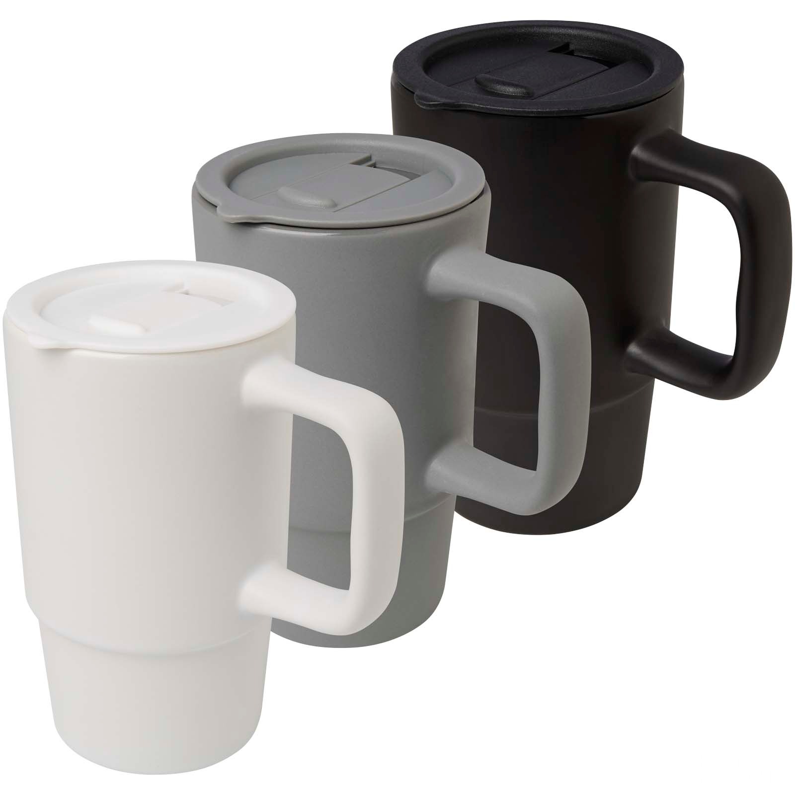Carter 450 ml keramisk krus med plastlokk med logo
