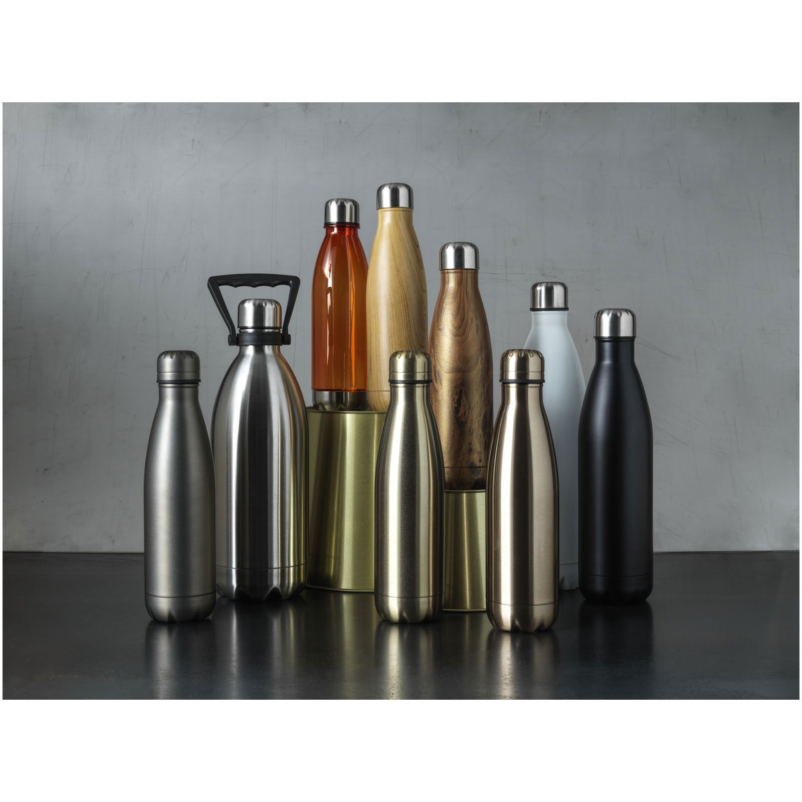 Cove 500 ml Vacuum Insulated Stainless Steel Bottle - Wood Finish