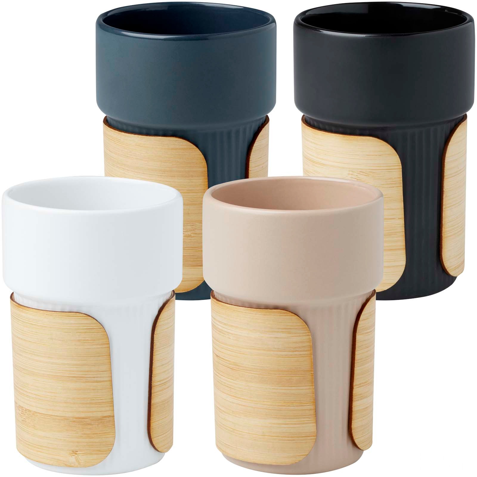Fika 340 ml mugg med bambugrepp