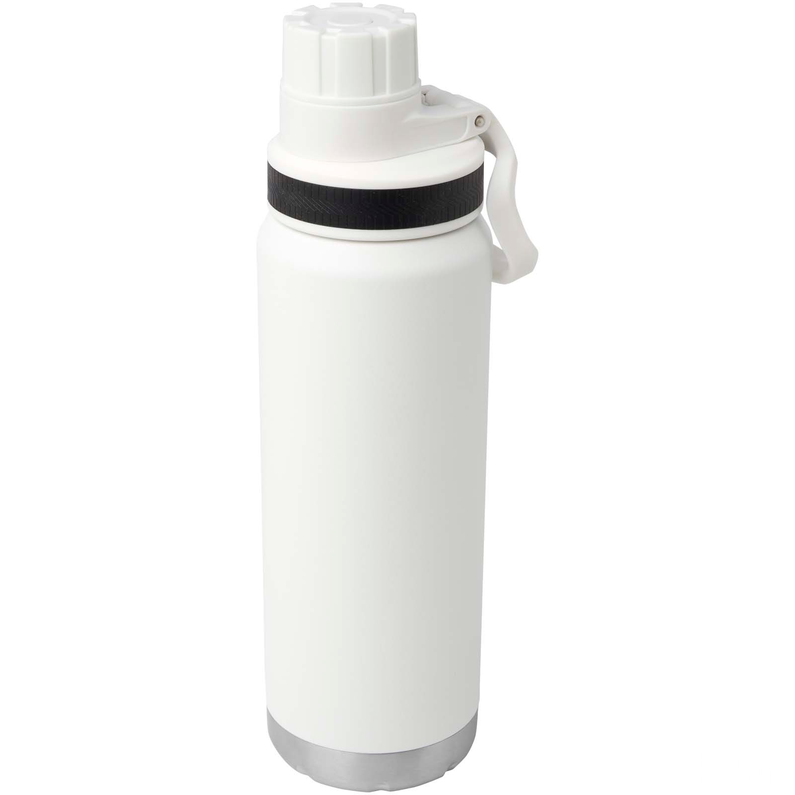 Fortis 700 ml RCS-certifierad kopparvakuumisolerad vattenflaska i återvunnet rostfritt stål (kolsyresäkrad) - Vit med tryck