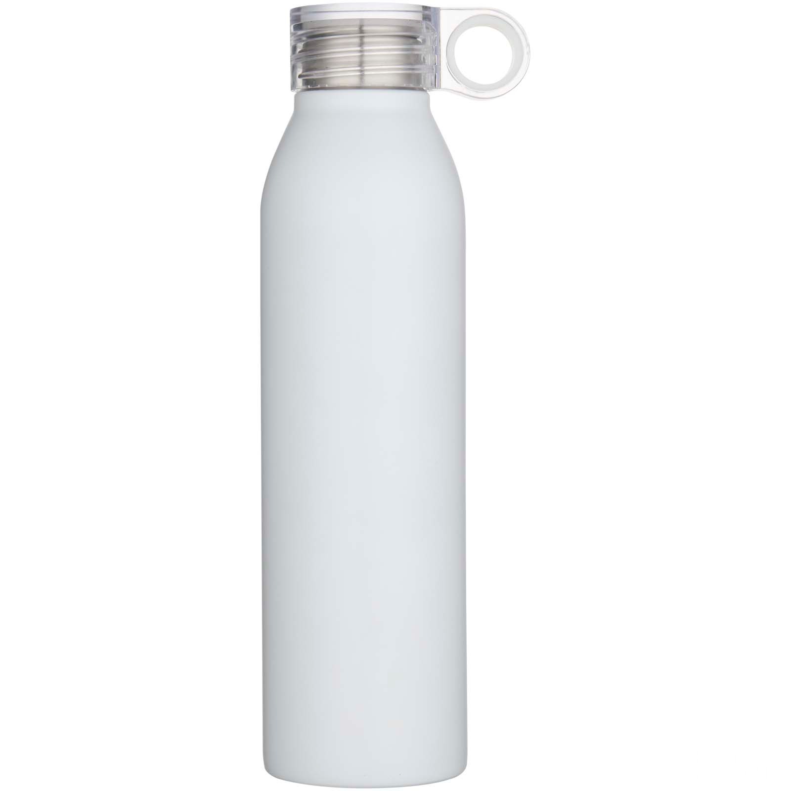 Grom 650 ml RCS-certified Recycled Stainless Steel Water Bottle - White, front view