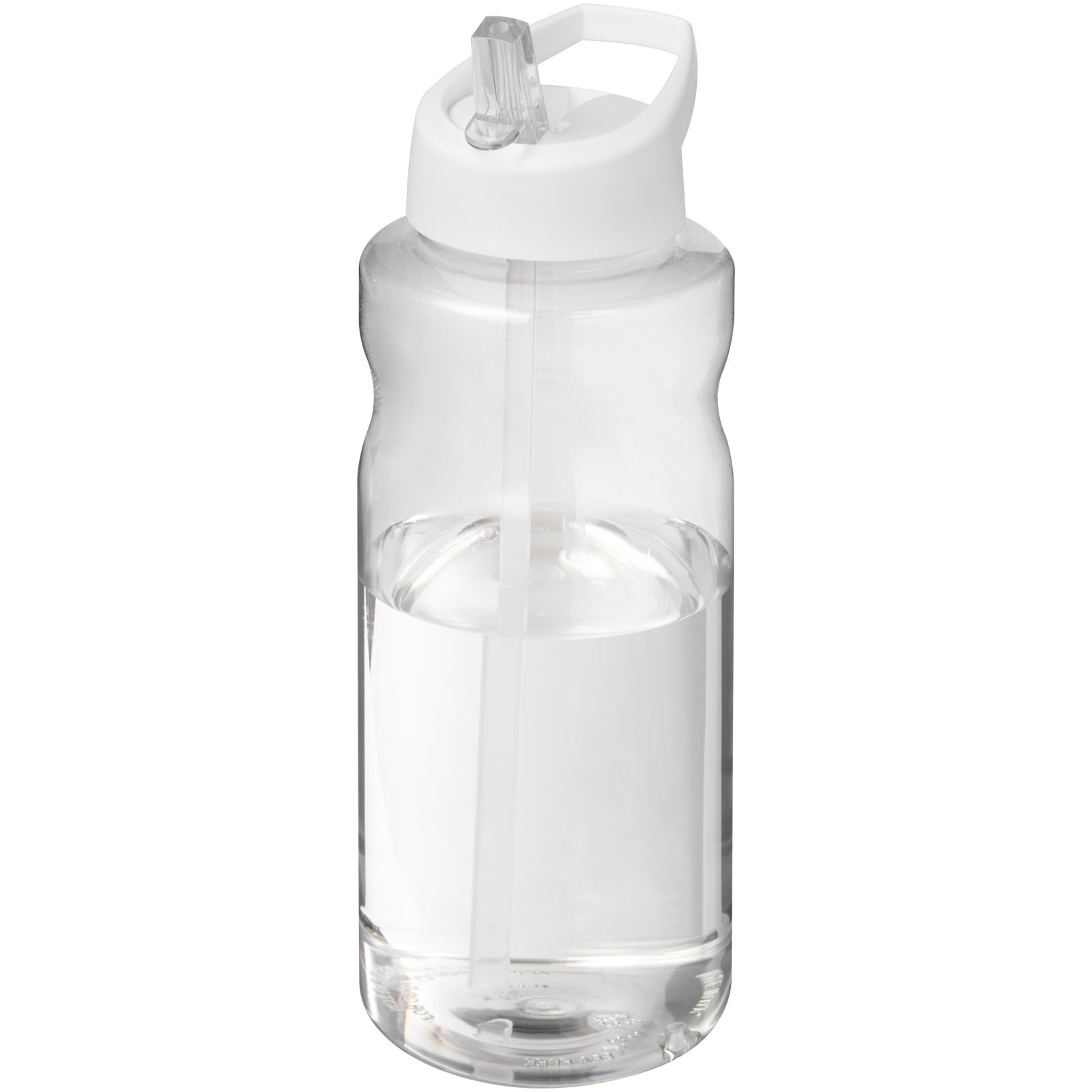 H2O Active® Big Base 1-liters sportflaska med piplock - Vit med tryck