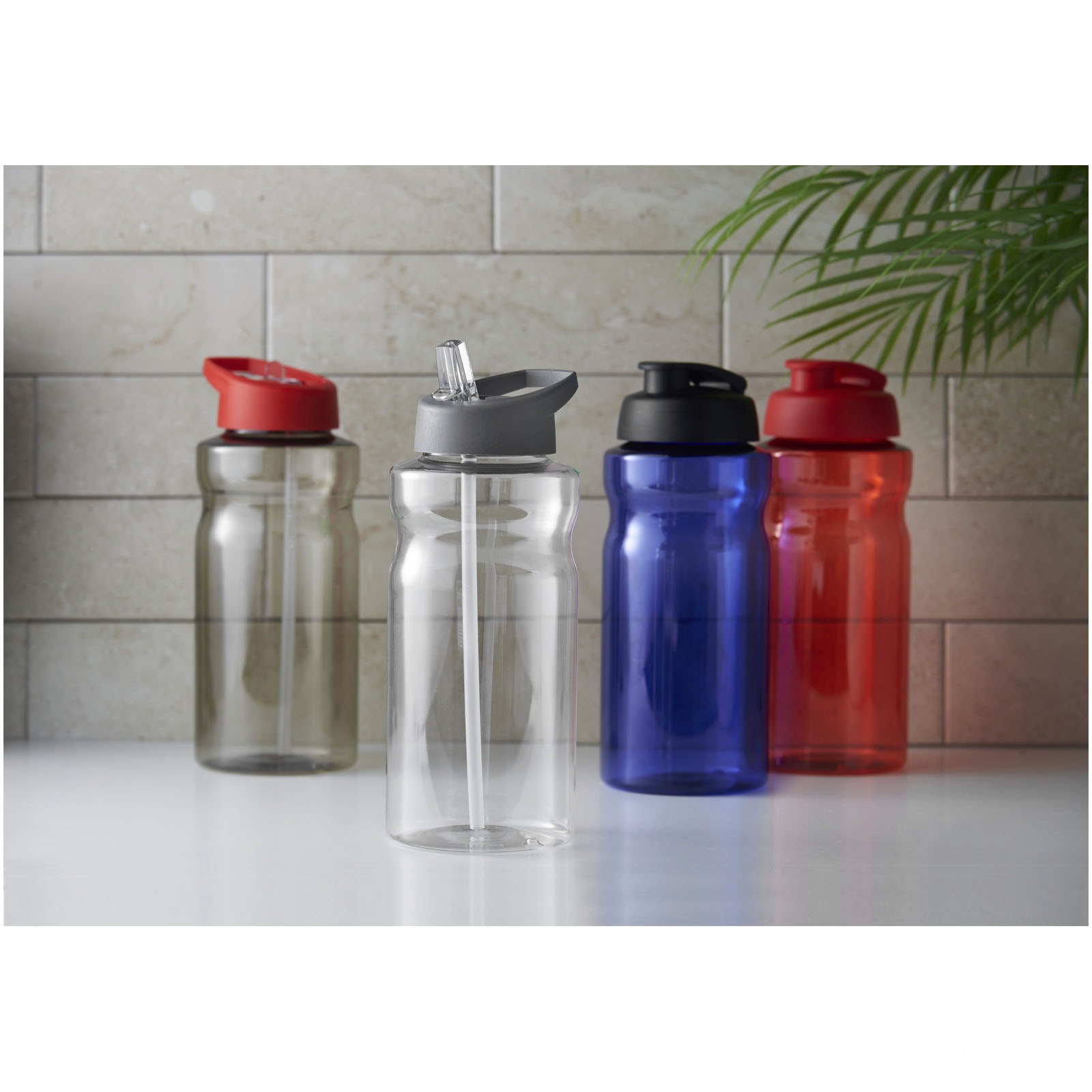 H2O Active® Eco Big Base 1-liters sportsflaske med vippelokk med logo