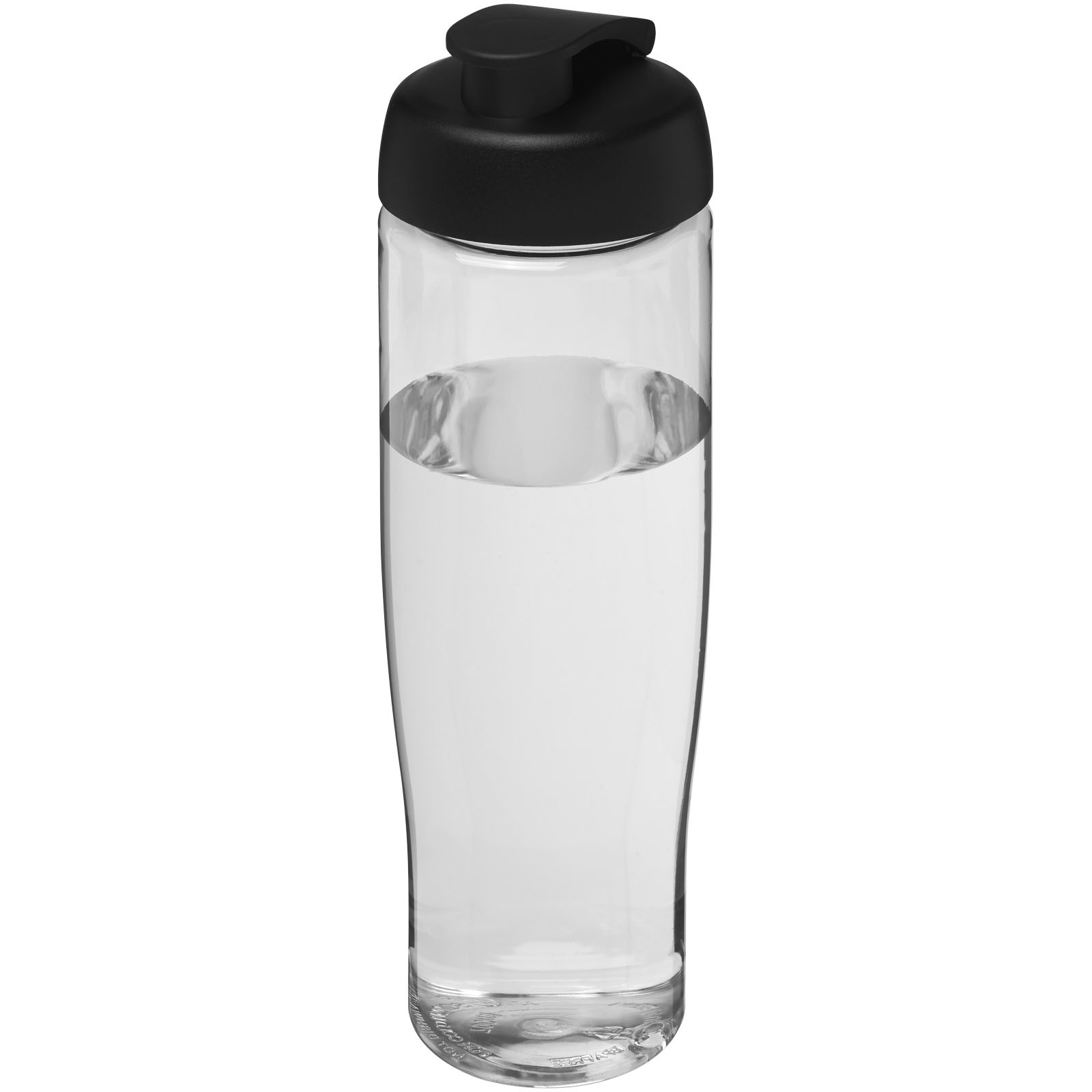 H2O Active® Tempo 700 ml sportflaska med uppfällbart lock - Transparent med tryck