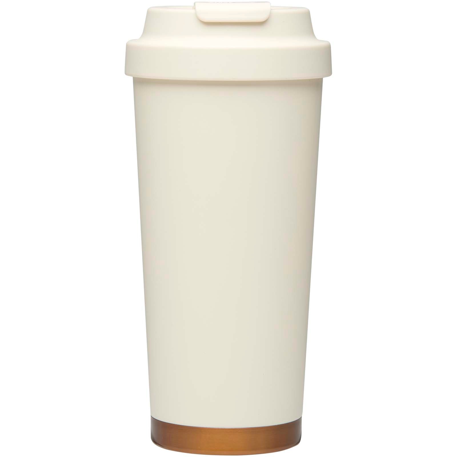 Hampton 480 ml RCS-mugg i återvunnet rostfritt stål med dubbelvägg och vakuumisolering - Krämfärgad, framsida