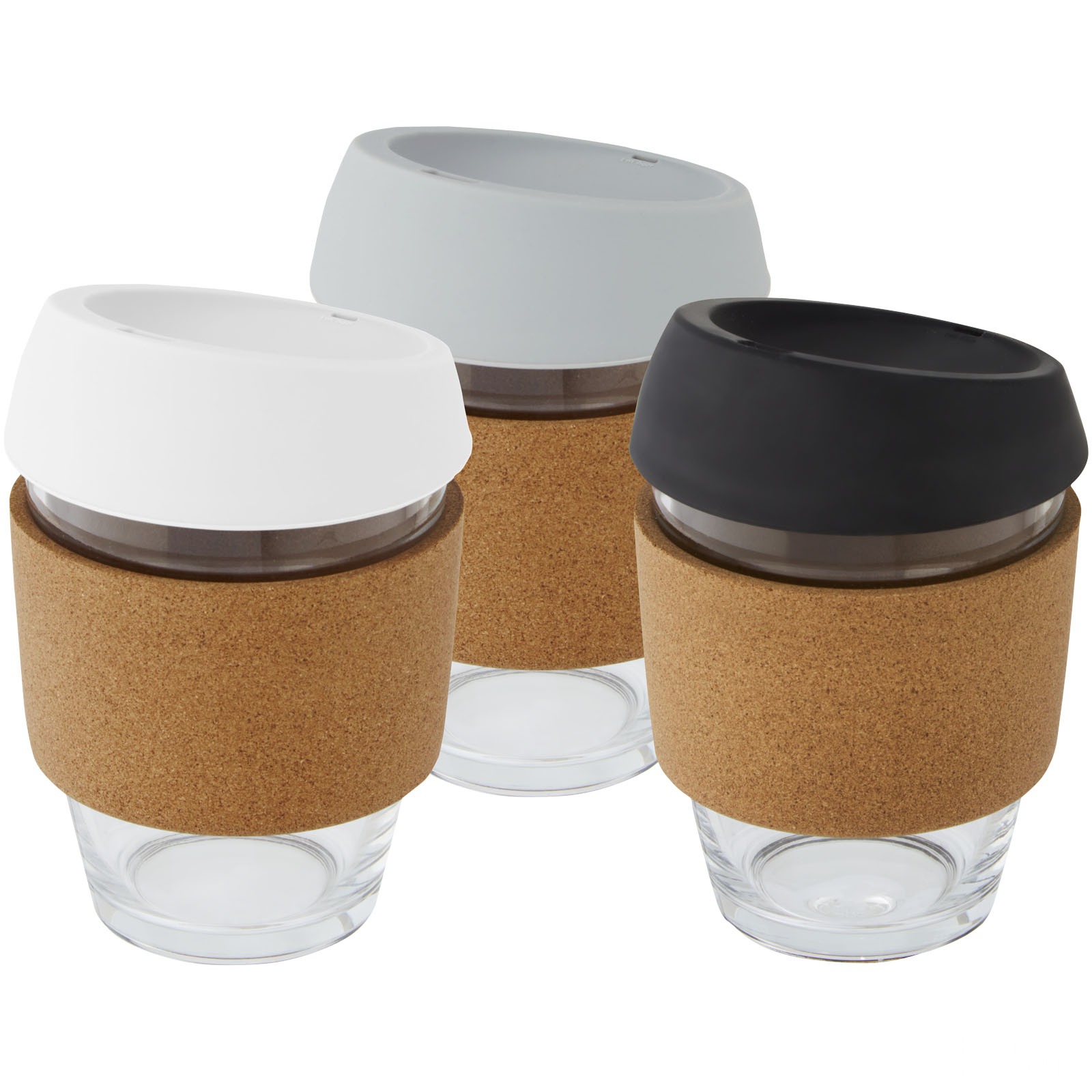Lidan 360 ml termos i borosilikatglas med korkgrepp och silikonlock