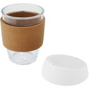 Lidan 360 ml borosilicate glass tumbler with cork grip and silicone lid - image 3