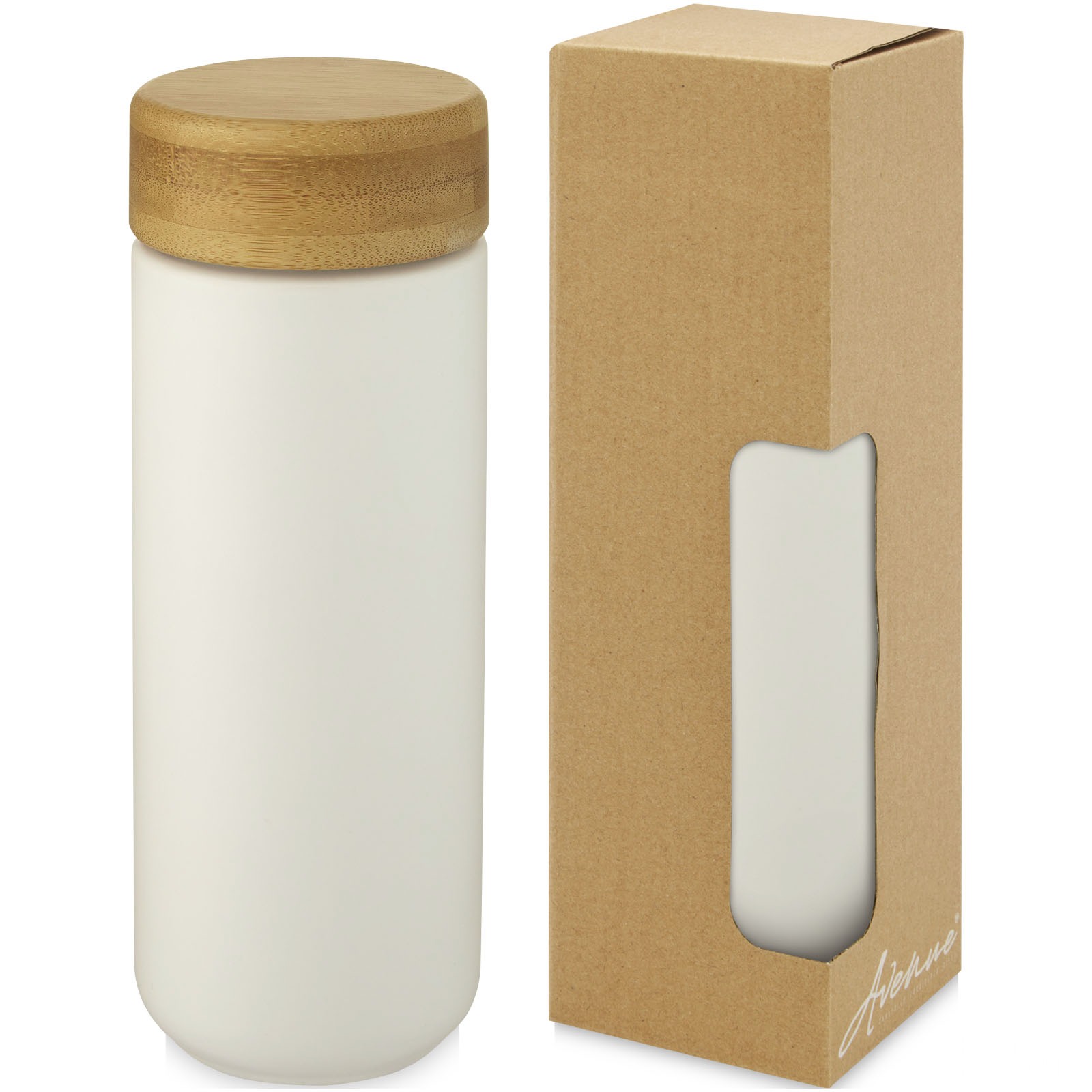 Lumi 300 ml keramisk termos med bambuslokk med trykk
