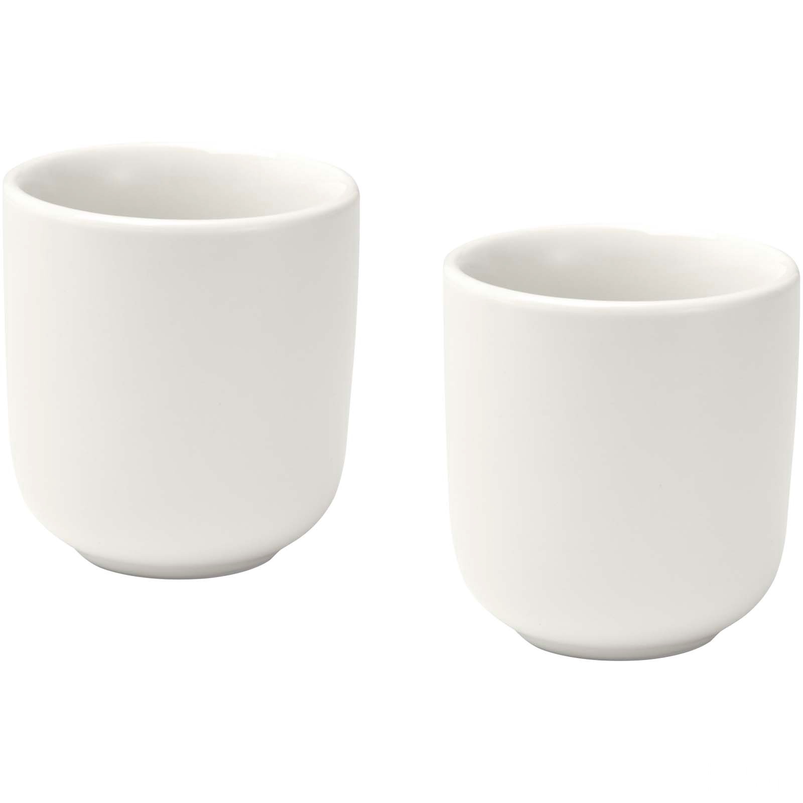 Male 90 ml espressokoppar av keramik – set om två med matt finish