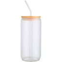 Mirage 500 ml krus i borosilikatglass med bambuslokk og trykk - bilde 1