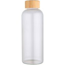 Mirage 650 ml single-walled borosilicate glass bottle with bamboo lid - image 1