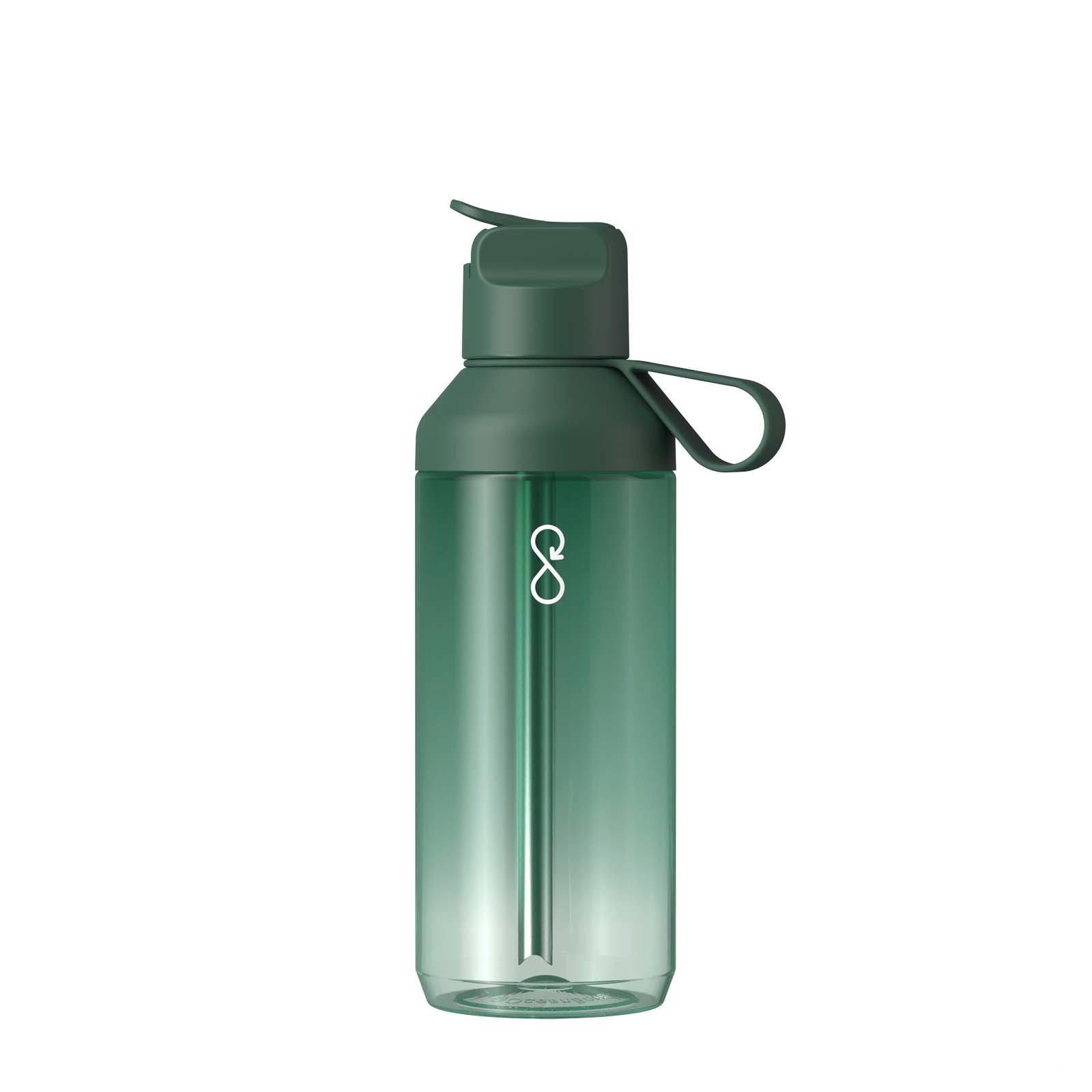 Ocean Bottle GO Clear 710 ml vattenflaska - Skogsgrön med trykk