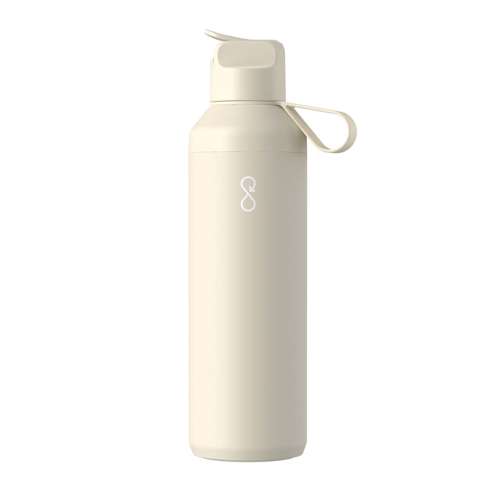 Ocean Bottle Peak GO 710 ml vakuumisolerad vattenflaska - Sandsten med trykk
