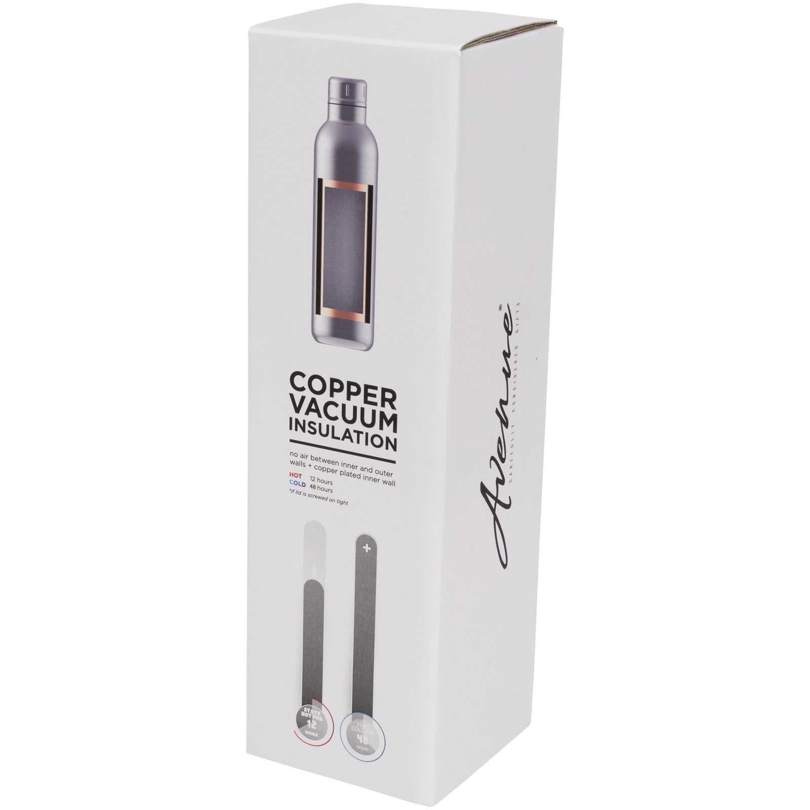 Odin 510 ml vacuumisolerad sportflaska - Svart med tryck