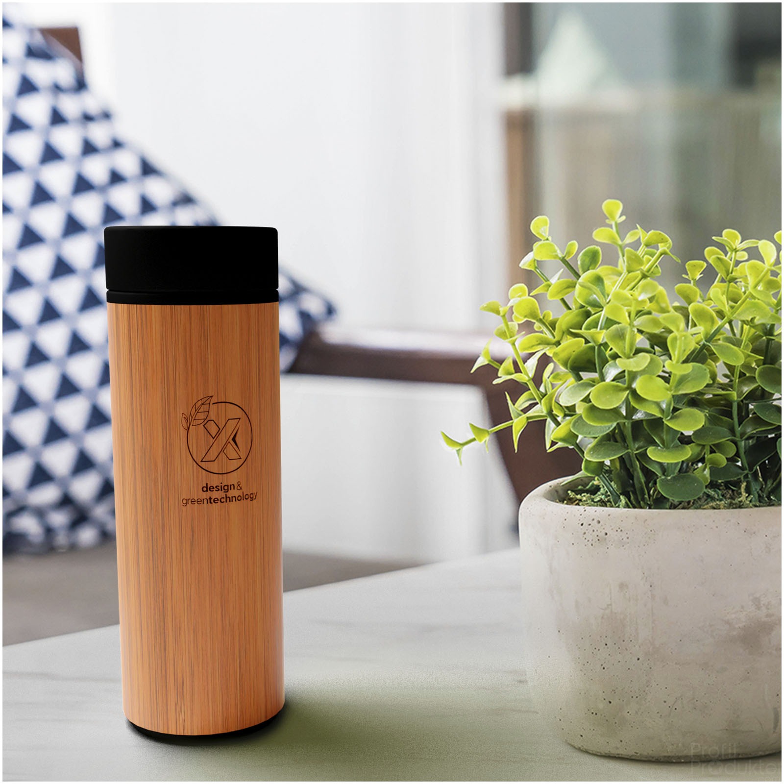 SCX.design D11 500 ml smart bambusflaske med logo