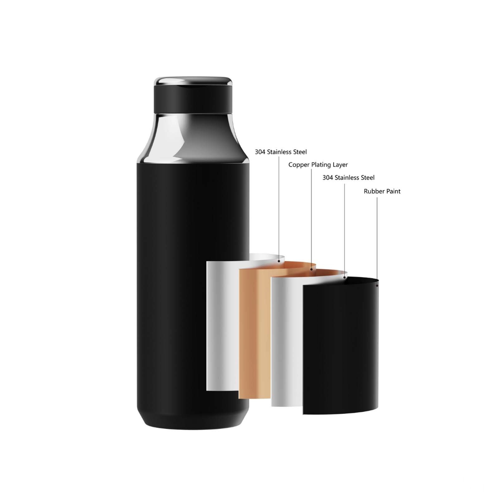 SCX.design D12 500 ml isolert vannflaske i rustfritt stål med sugerør